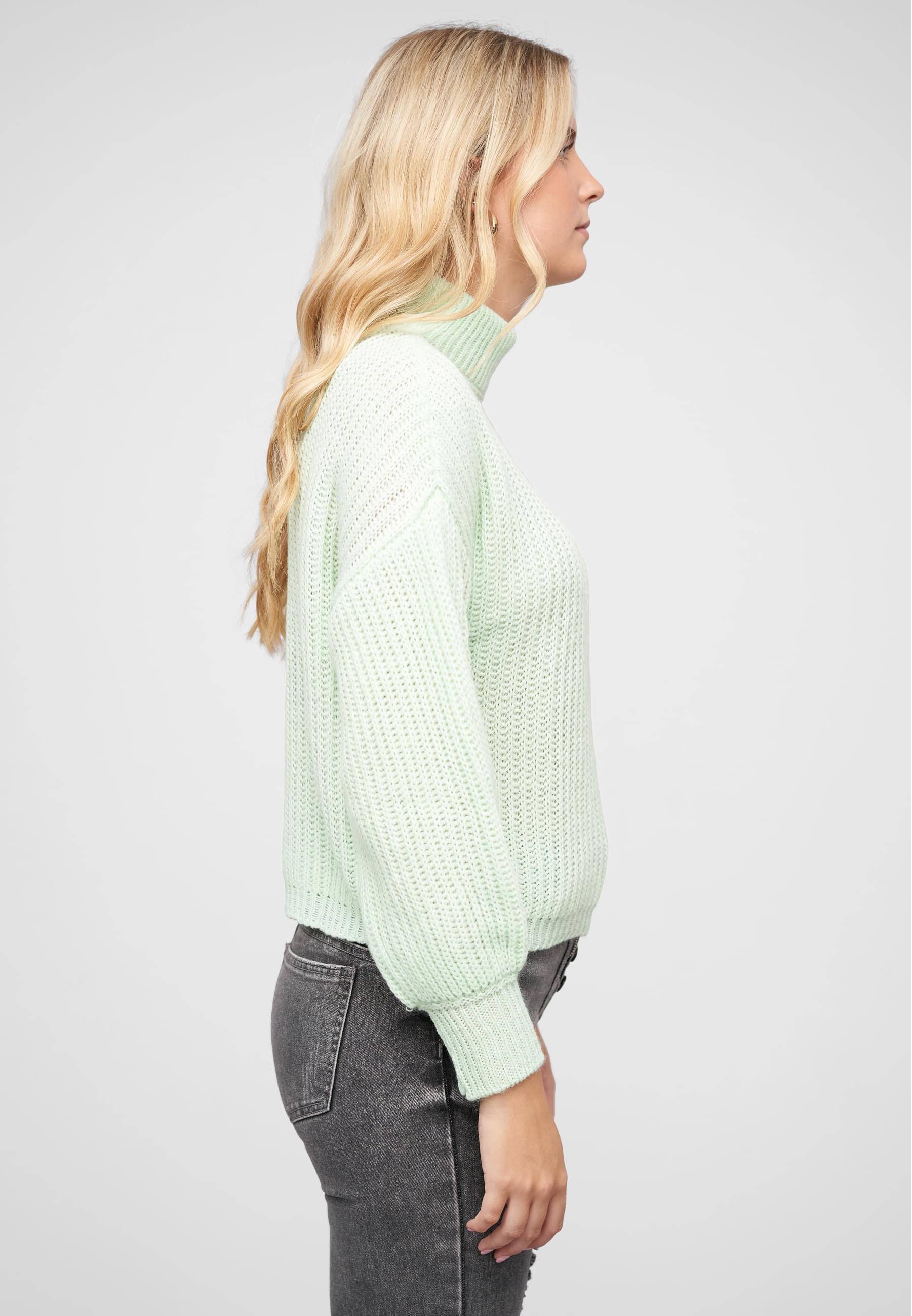 CLOUD 5IVE Rundhalspullover »CLOUD 5IVE Pullover mit Stehrollkragen und V-Ausschnitt«, (1 tlg.)