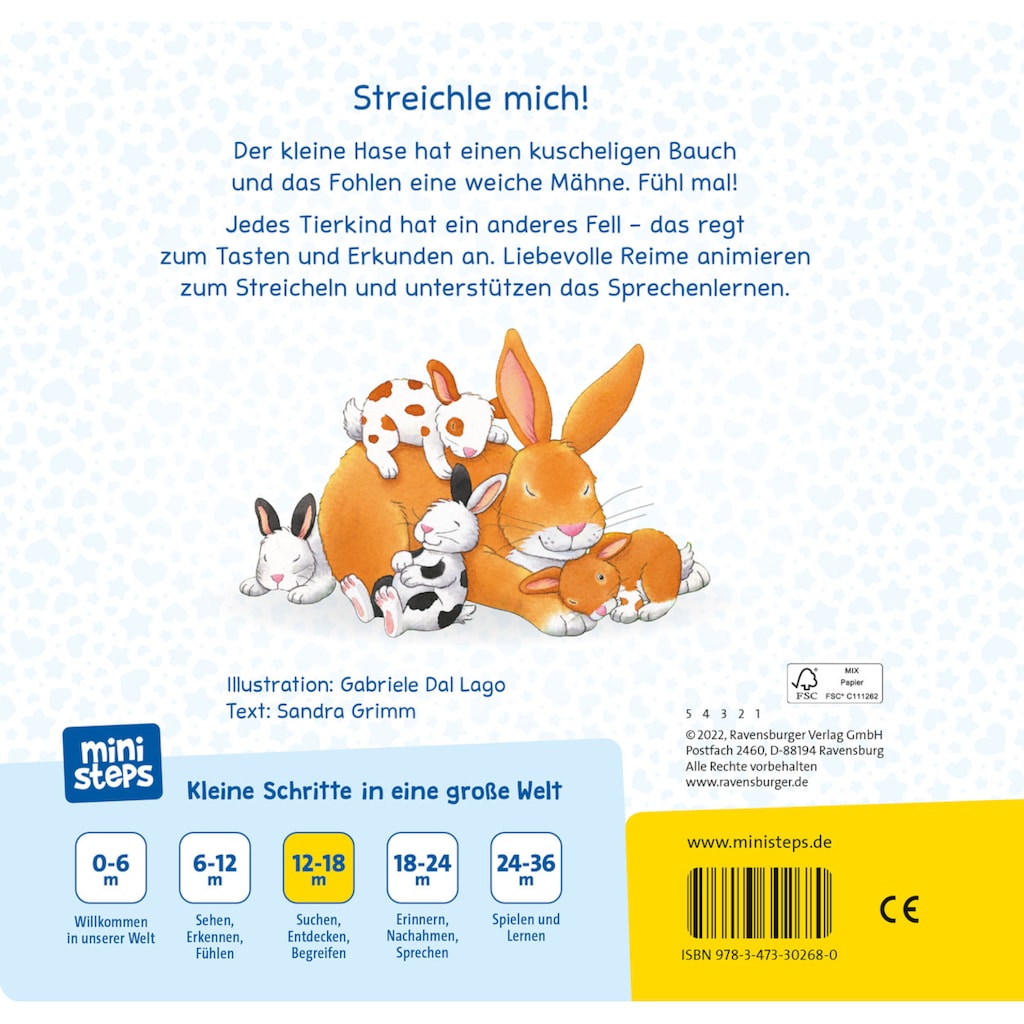 Ravensburger Buch »ministeps®, Fühl mal! Meine Lieblingstiere«