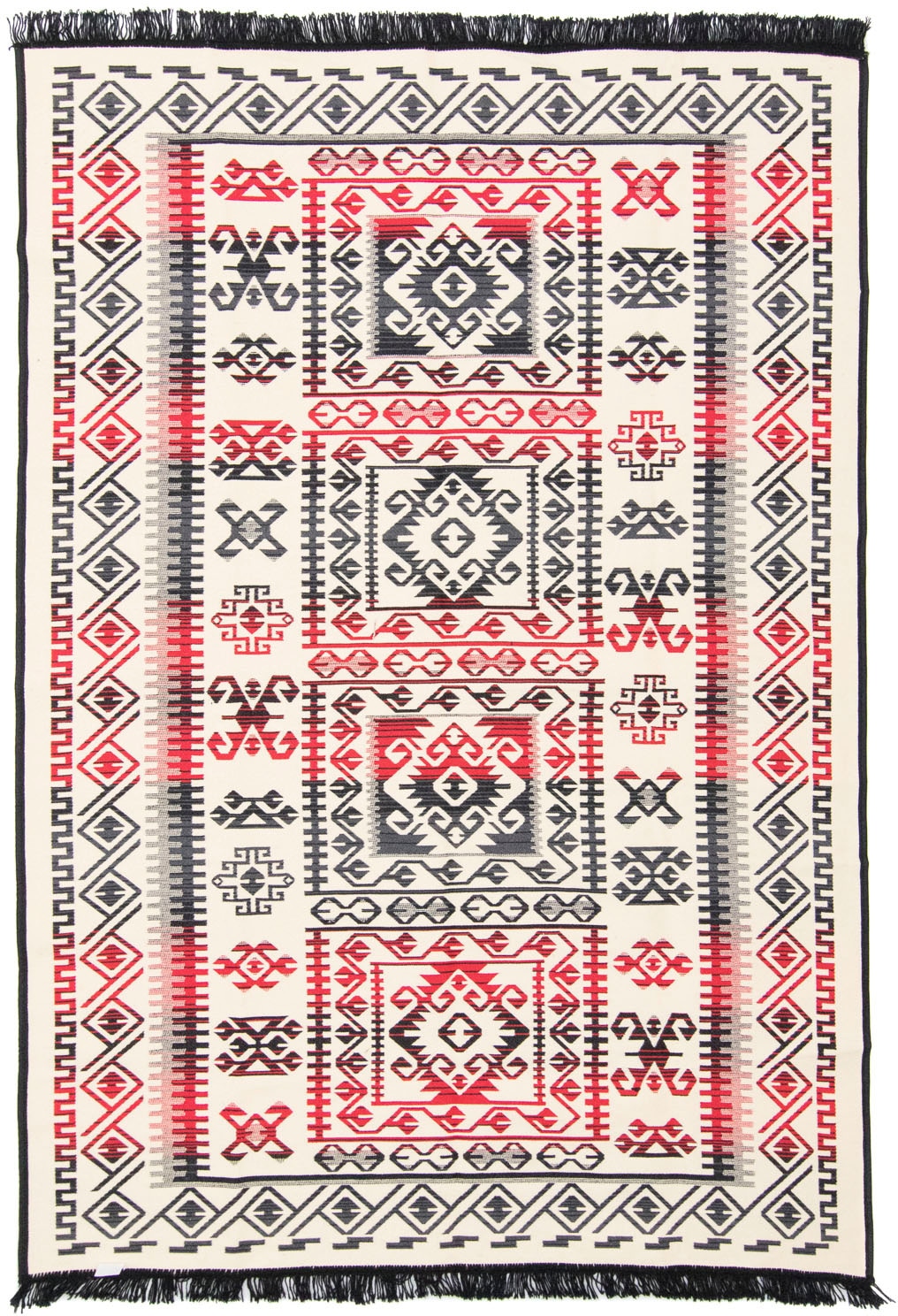 morgenland Wollteppich »Kelim Teppich Irena«, rechteckig, 5 mm Höhe, reine Baumwolle