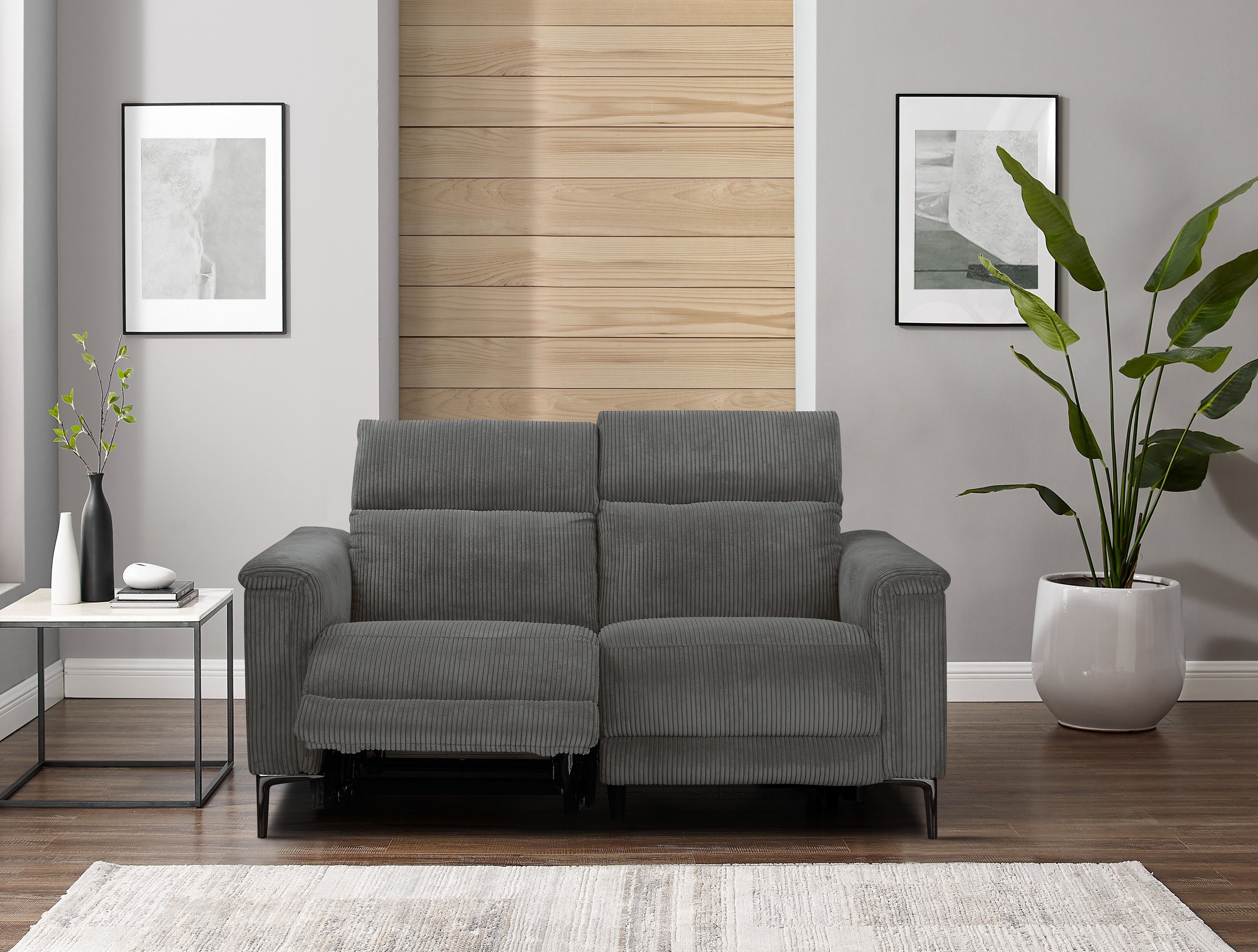 Thumbnail - OTTO home 2-Sitzer "LUND Cord, 160 cm, manuelle o. elektrische Relaxfunktion" USB-C bei elektrischer Ausführung, mit Kop...