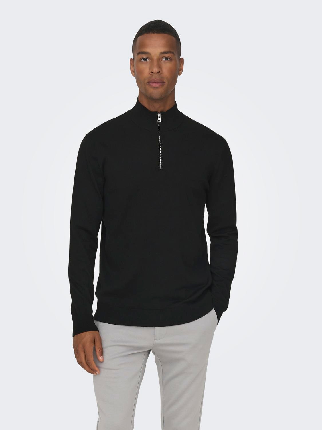 ONLY & SONS Strickpullover "ONSWYLER LIFE REG 14 HALF ZIP KNIT NOOS" günstig online kaufen