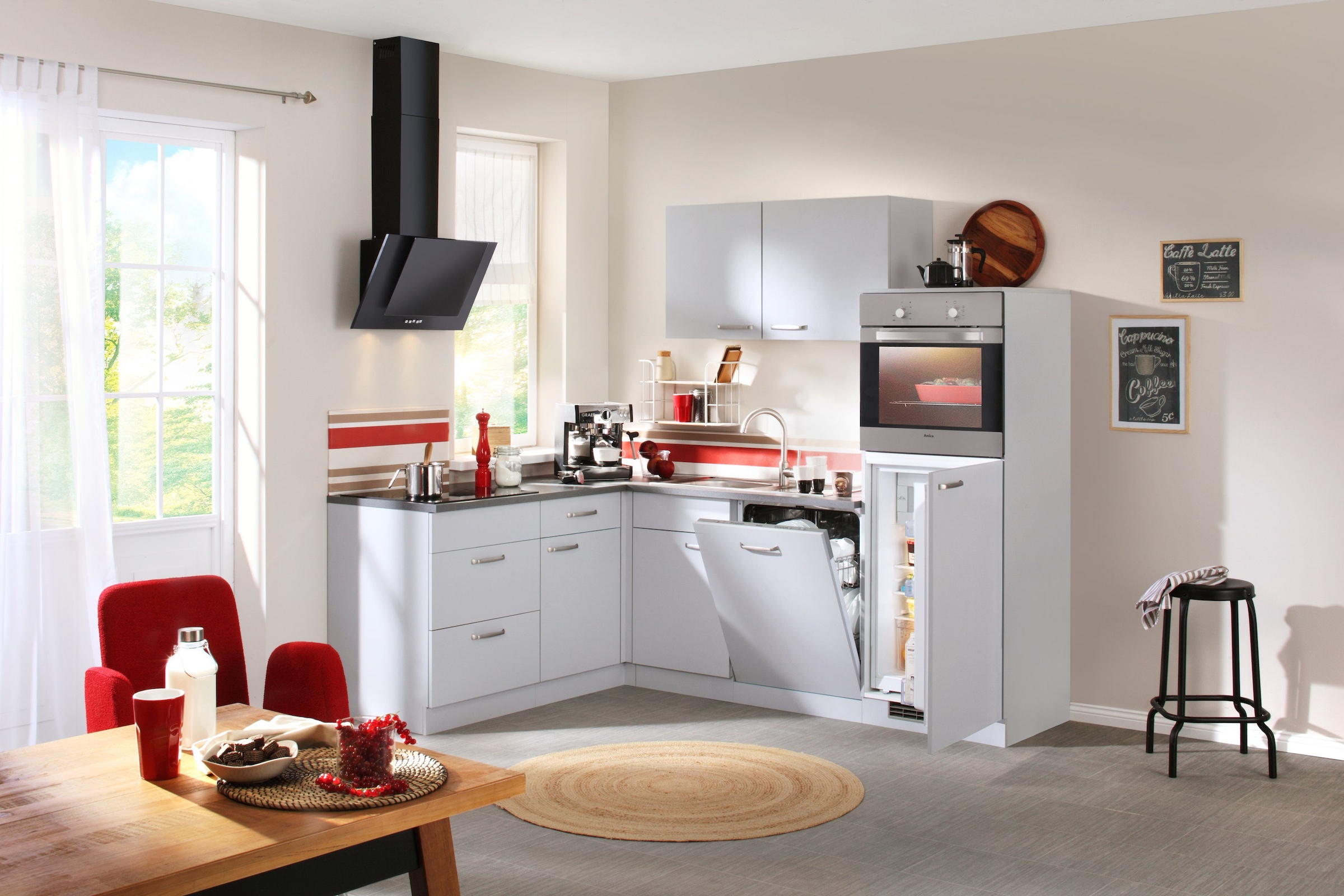 wiho Küchen Winkelküche »Michigan«, mit E-Geräten, 230 x 170 cm kaufen |  BAUR