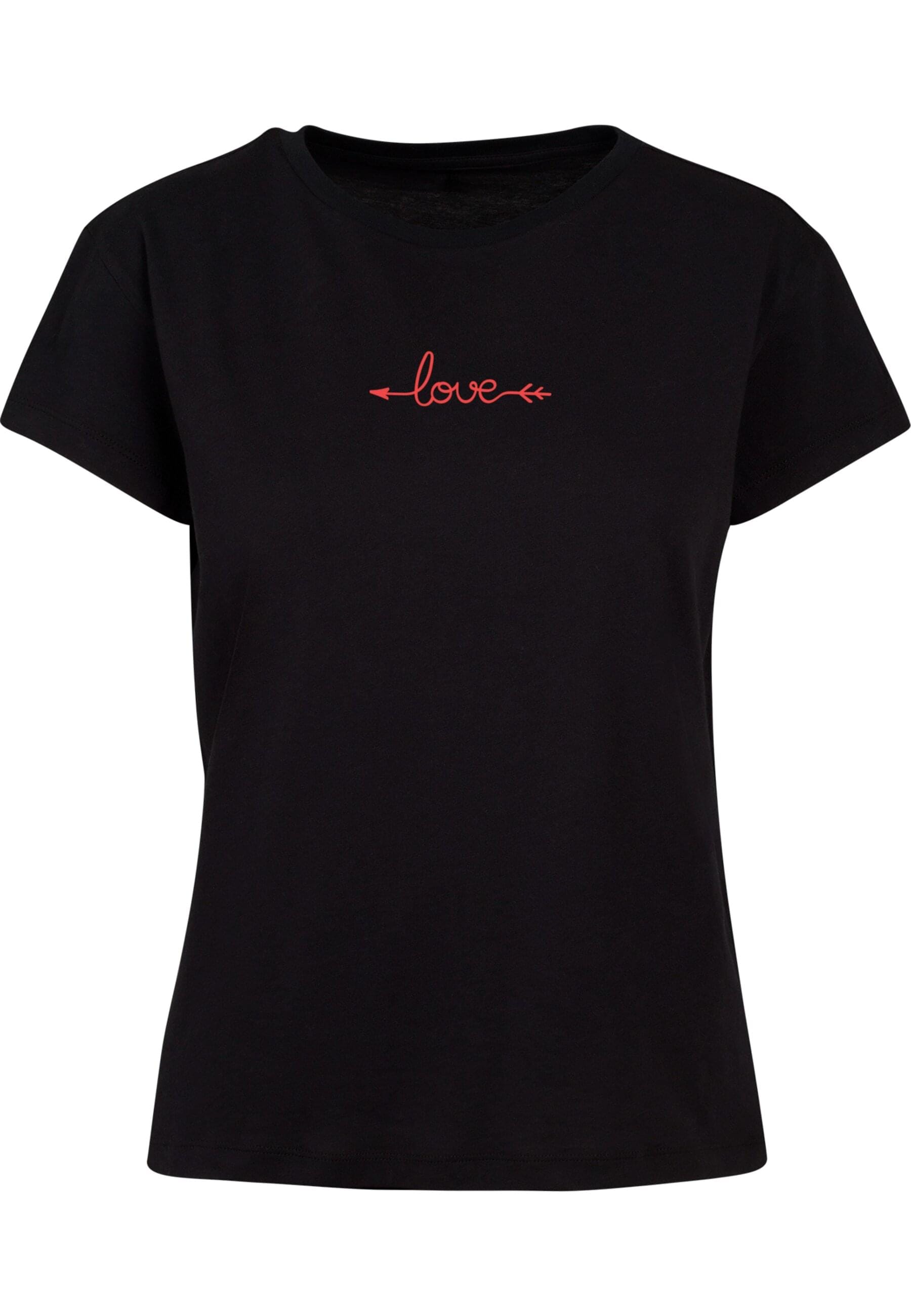 Merchcode T-Shirt "Merchcode Ladies Hugs & Love - Love Arrow Box Tee", 1 St günstig online kaufen