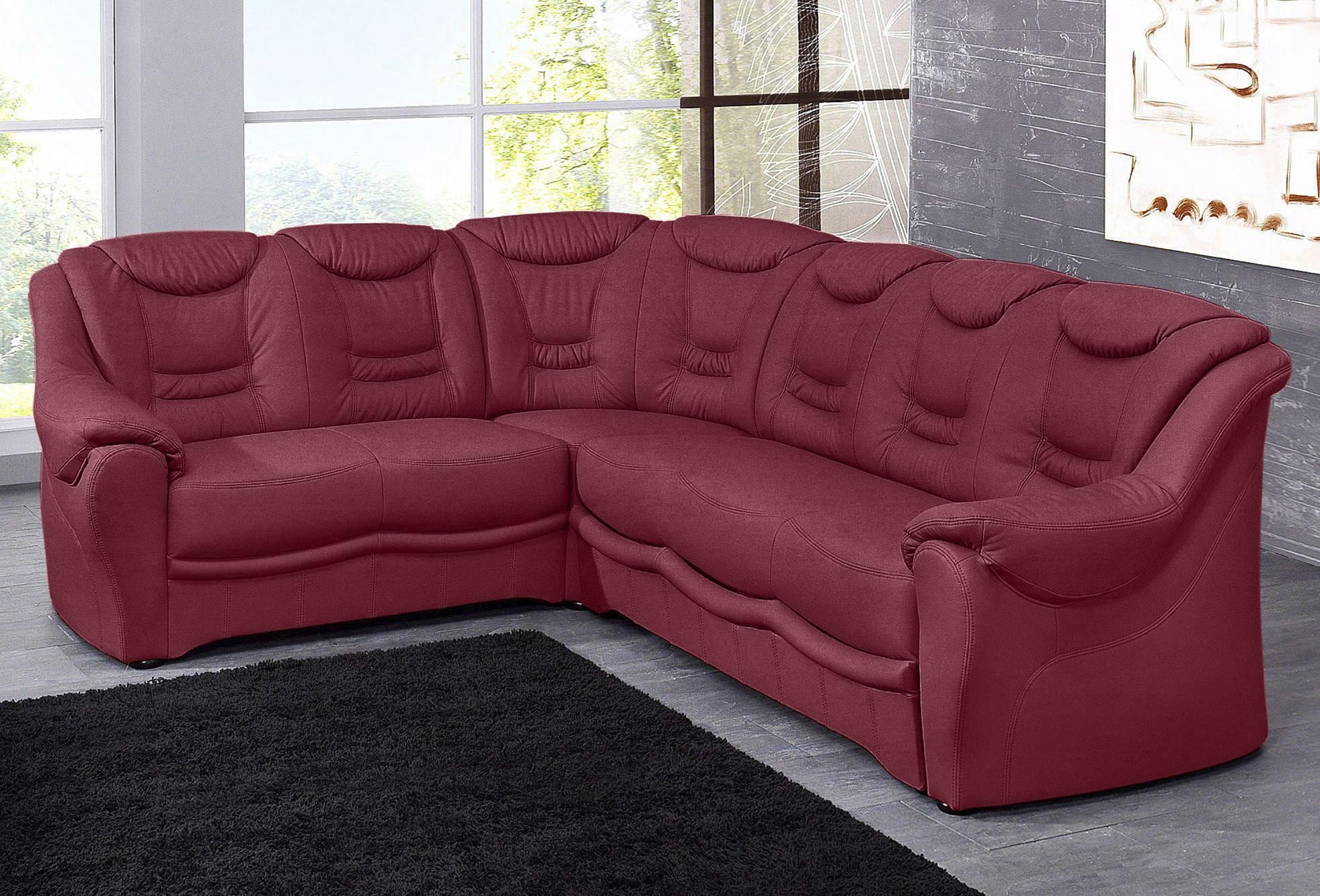 sit&more Ecksofa "Bansin, L-Form, B: 265 cm, Bettfunktion optional, Federkern-Polsterung" Komfortable Sitzhöhe 46 cm, Liegefläche 148 x 198 cm bei Bettfunktion