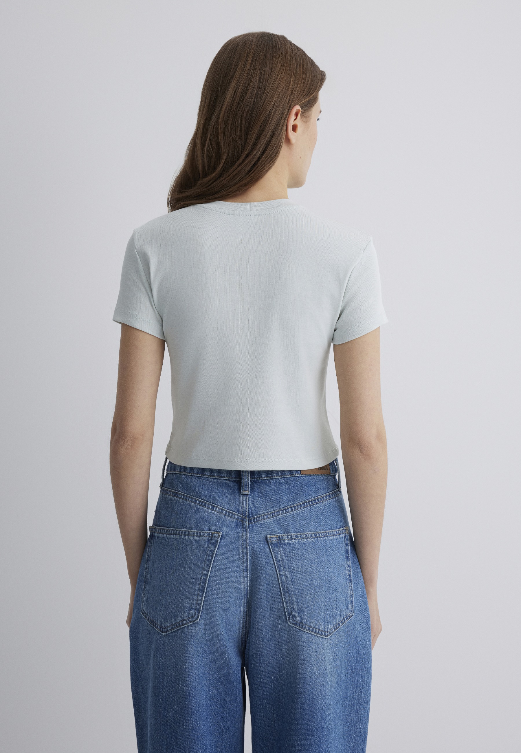 Mavi T-Shirt »CREW NECK BASIC TEE«, Top verkürzt