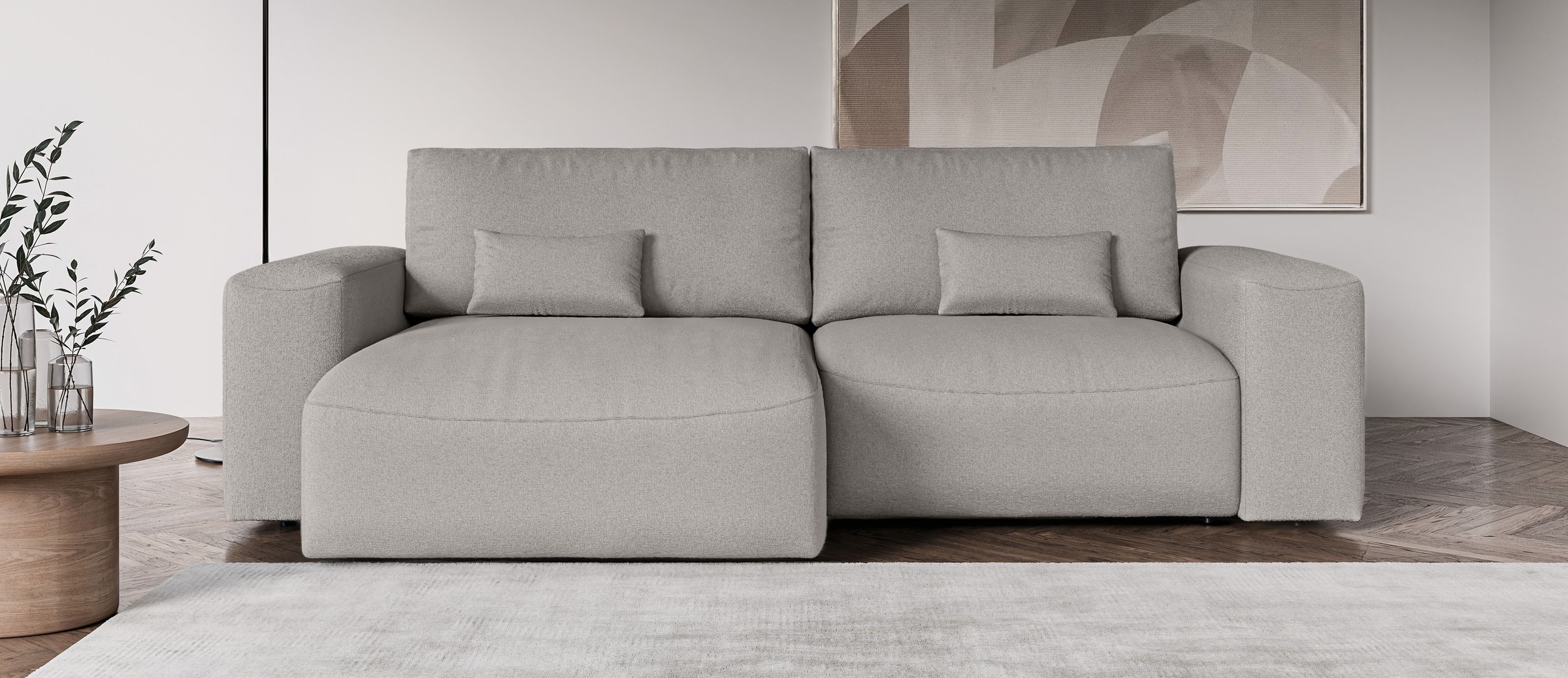 OTTO home Ecksofa "MATTS Schlafsofa mit Bettkasten, Maße B/T/H: 265/159/89 günstig online kaufen