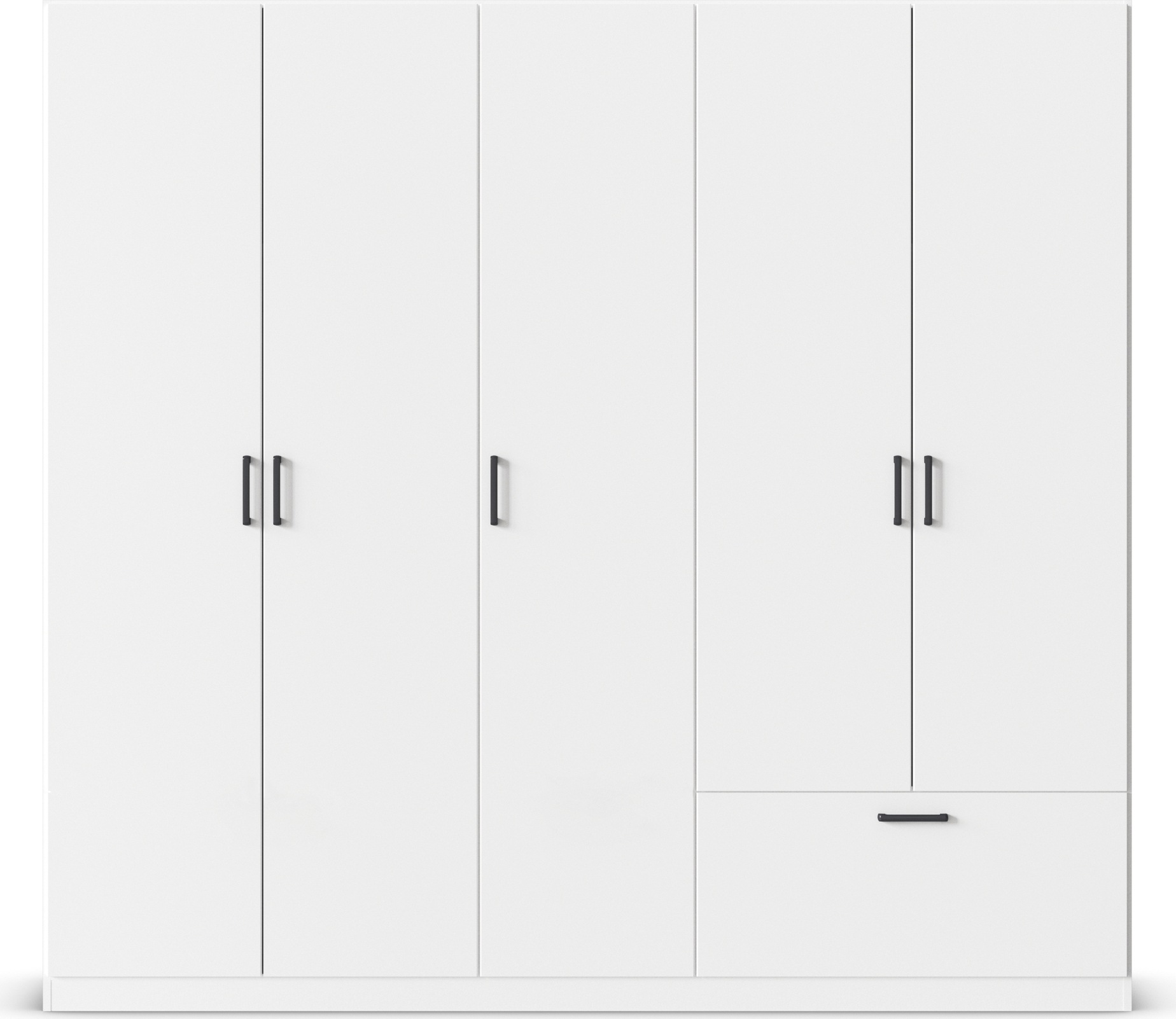 rauch Drehtürenschrank »Kleiderschrank Schrank Garderobe Wäscheschrank BARI«, mit Schubasten außen, moderner Griff in Graumetallic MADE IN GERMANY