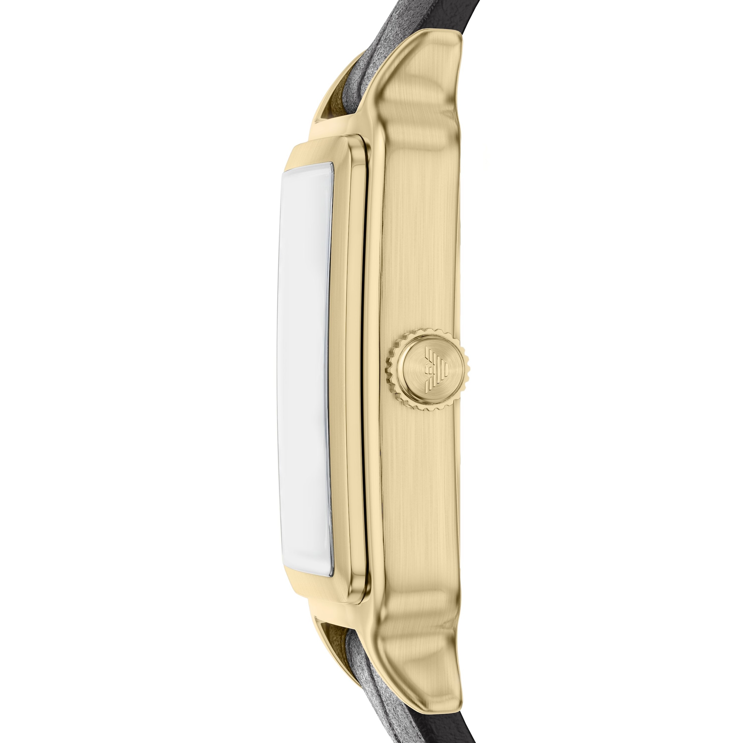 Emporio Armani Quarzuhr Armbanduhr, Damenuhr, Herrenuhr, Lederarmband, analog, Tag