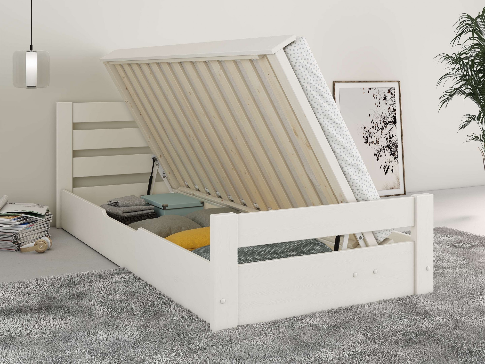 Lüttenhütt Massivholzbett ""GODJE ", TOPSELLER, zertifiziertes Massivholz ( günstig online kaufen