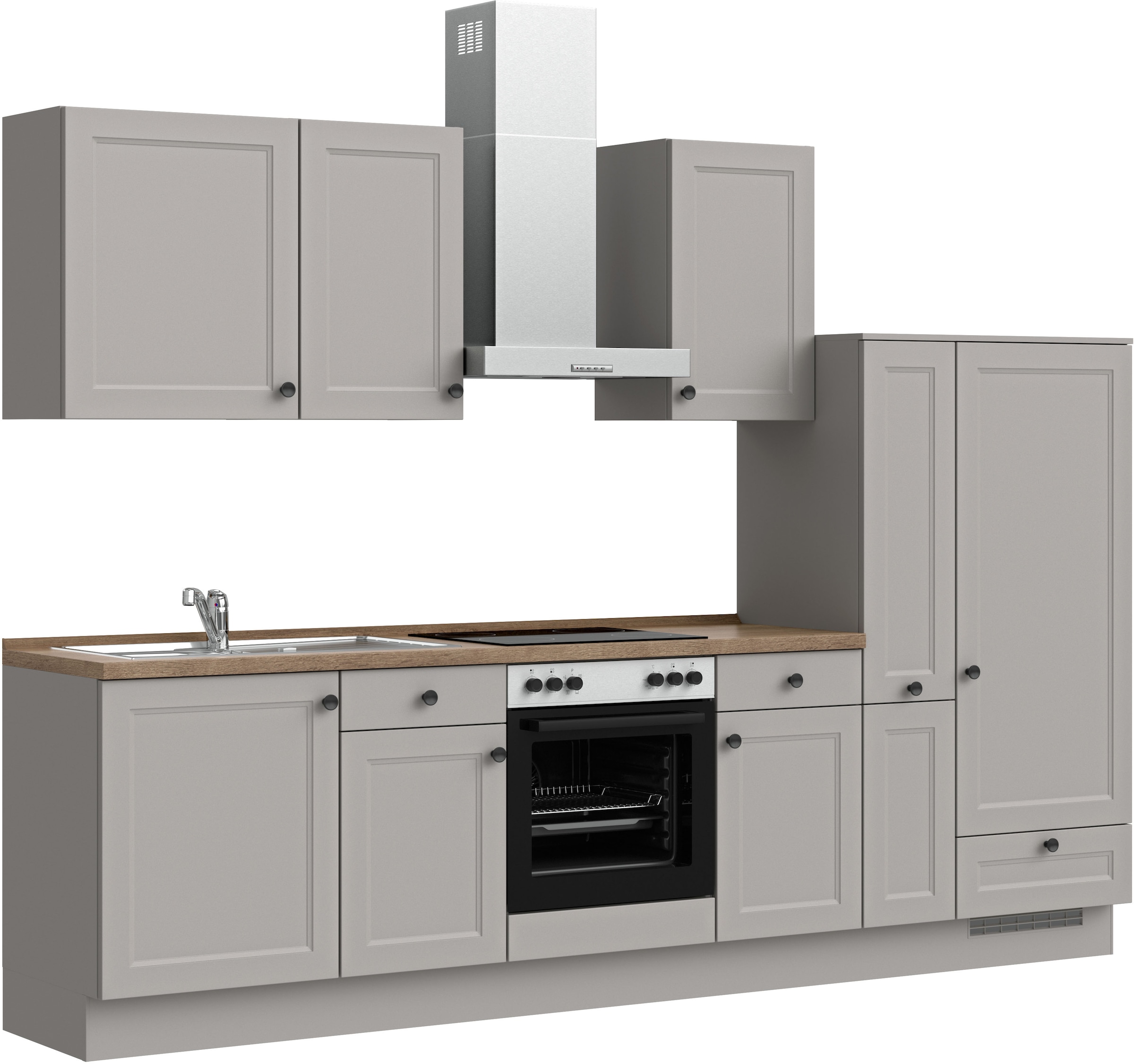 nobilia® Küchenzeile »"Cascada I"«, vormontiert, Ausrichtung wählbar, Breite 300 cm, wahlw. mit E-Geräten