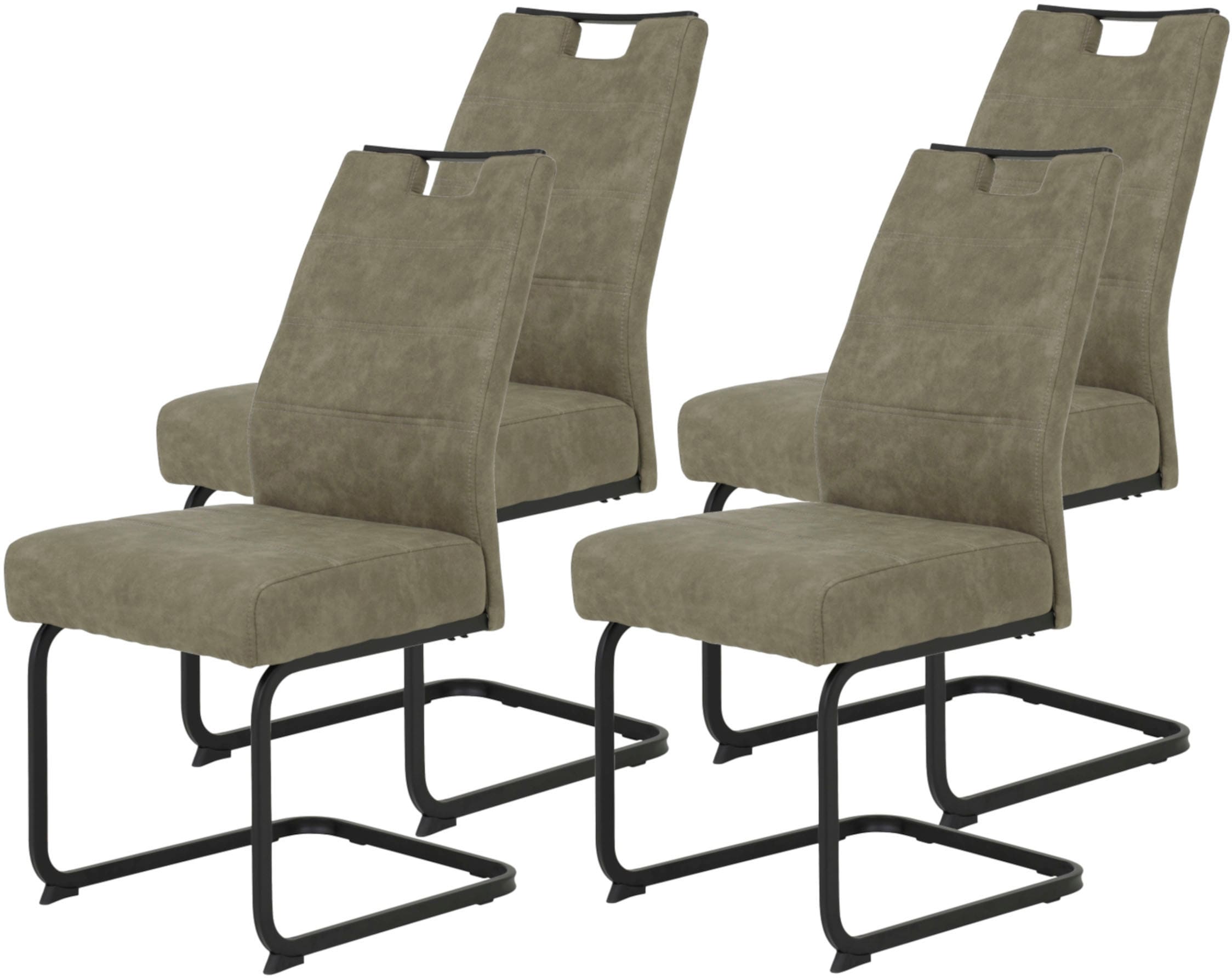 HELA Freischwinger "KERSTIN", (Set), 4 St., Microfaser VINTAGE-Polyester, F günstig online kaufen