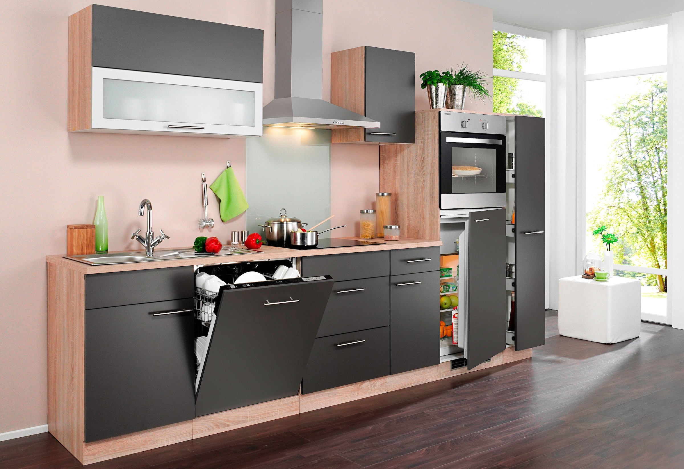 wiho Küchen Backofen/Kühlumbauschrank »Montana« 60 cm breit