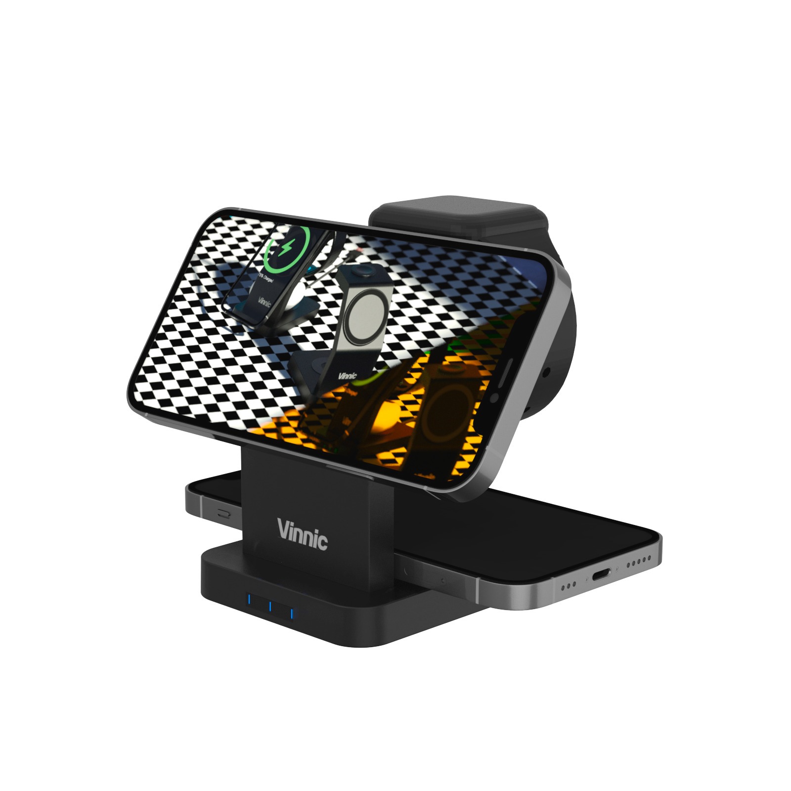 Vinnic Wireless Charger »ONTAKE 3-in-1 Magnetic Wireless Charging Dock«