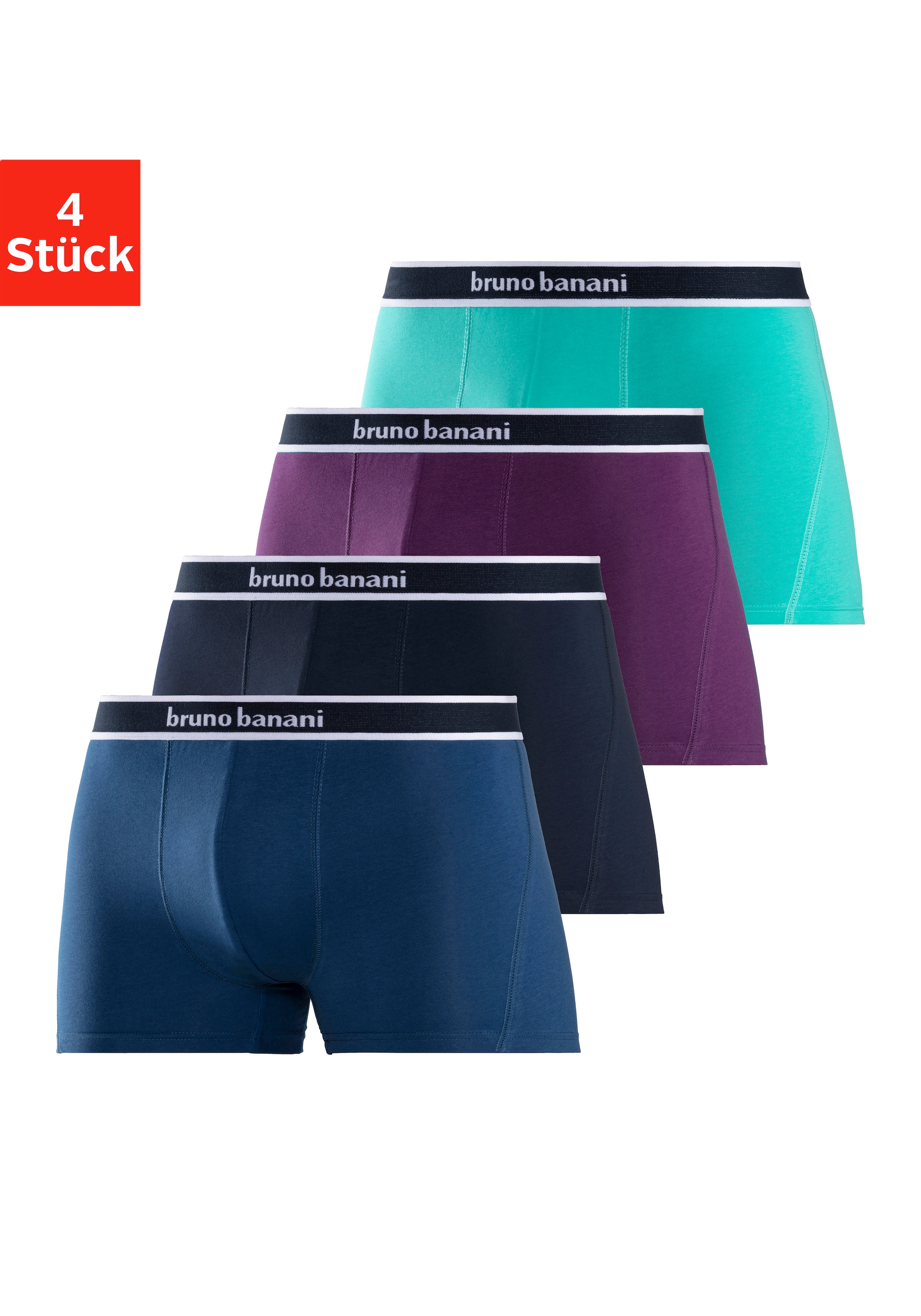 Bruno Banani Boxer "Boxershorts für Herren", (4er Pack), mit Steifen und Lo günstig online kaufen