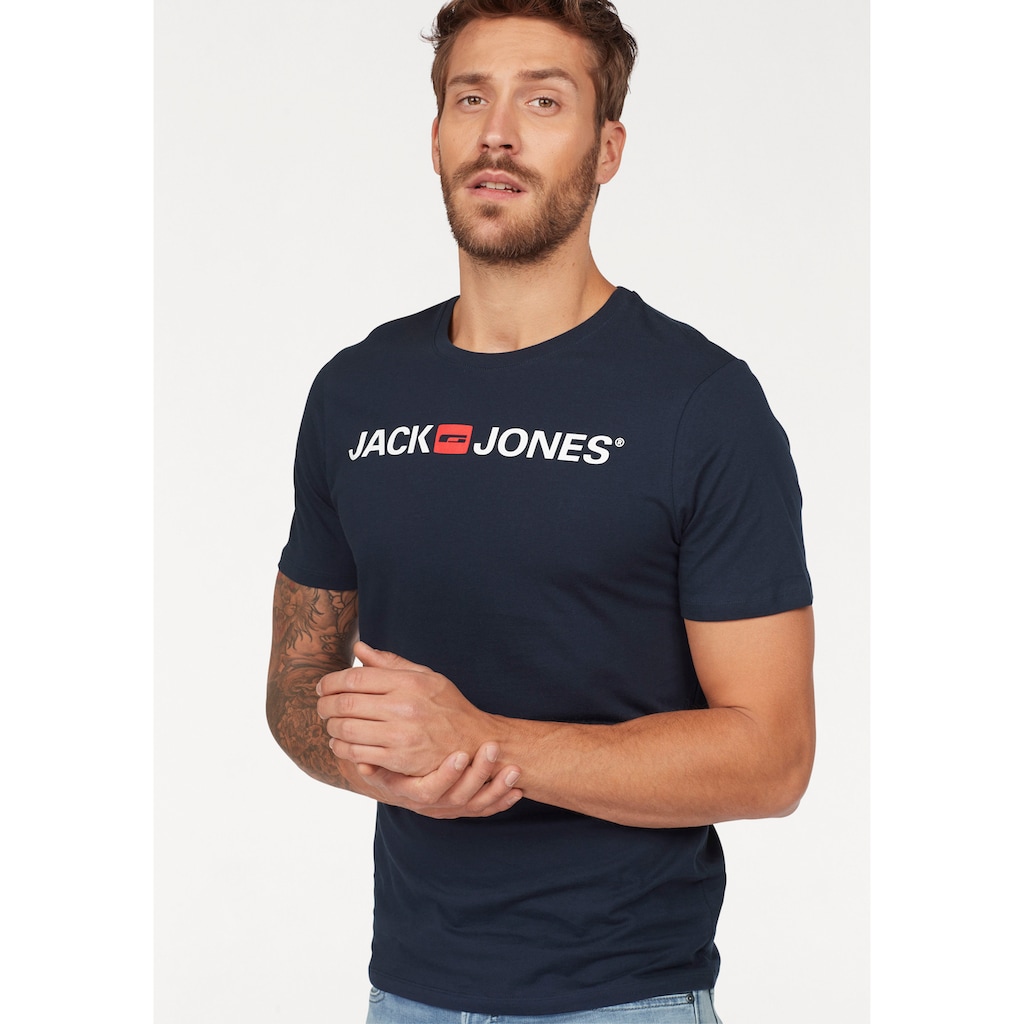 Jack & Jones T-Shirt »CORP LOGO TEE«, (Packung, 3 tlg., 3er-Pack)