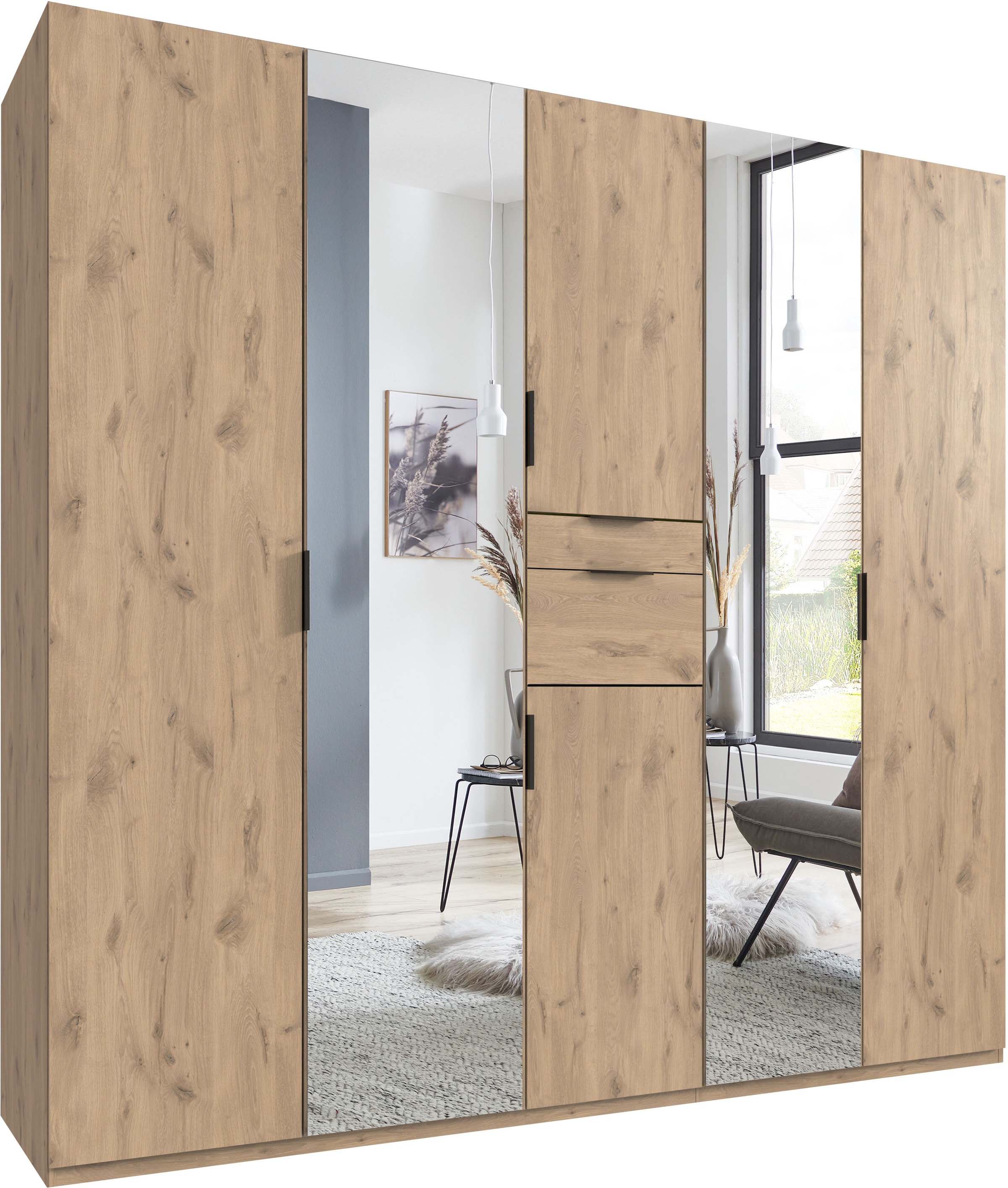 Wimex Drehtürenschrank "Moldau Kleiderschrank mit Spiegel Schlafzimmerschrank"