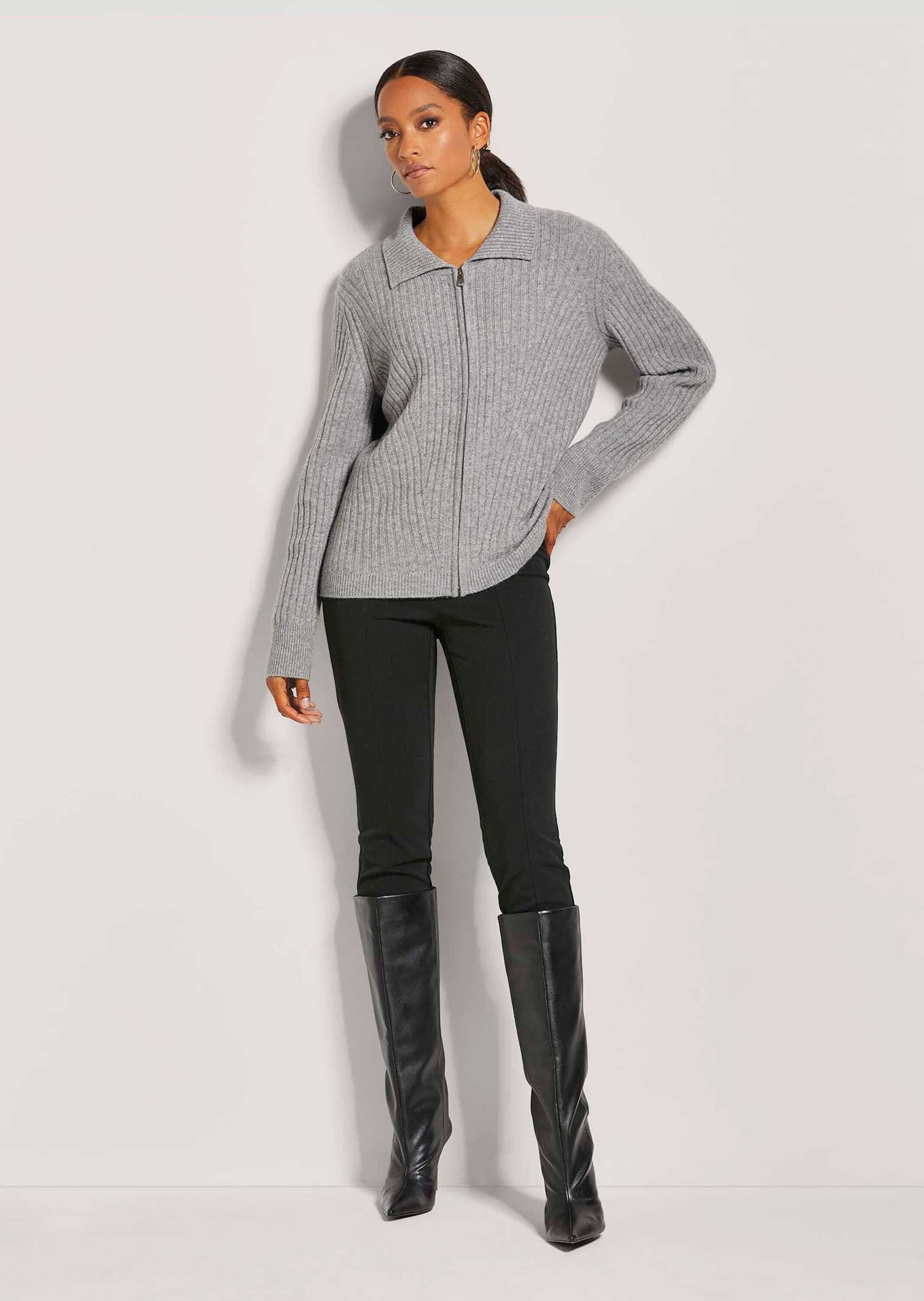 MADELEINE Strickjacke »Strickjacke Strickjacke mit Reißverschluss«
