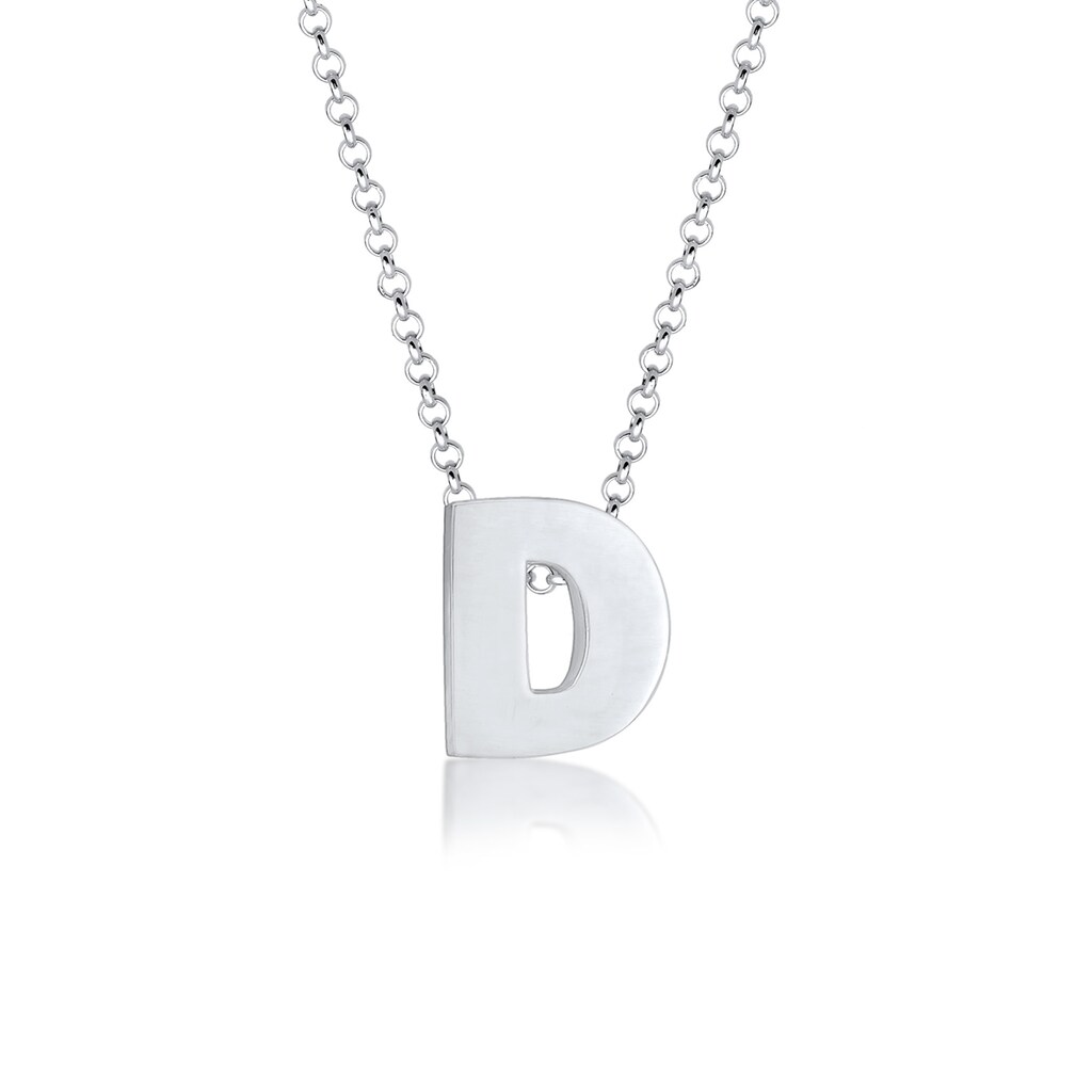 Elli Kette mit Anhänger »Buchstabe D Initialen Trend Minimal 925 Silber«