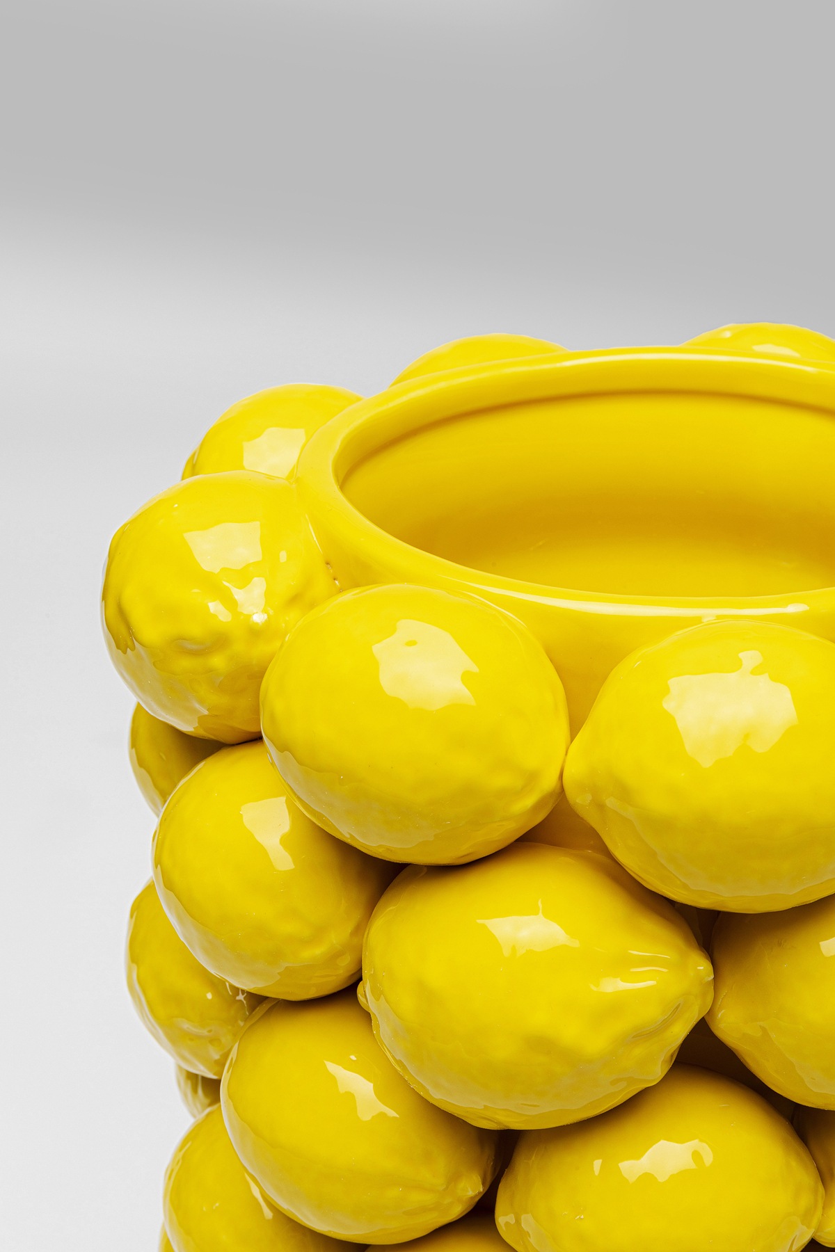 Tischvase KARE DESIGN "Vase Lemon Juice", gelb, B:26cm H:43cm T:26cm, Porzellan, Vasen 2