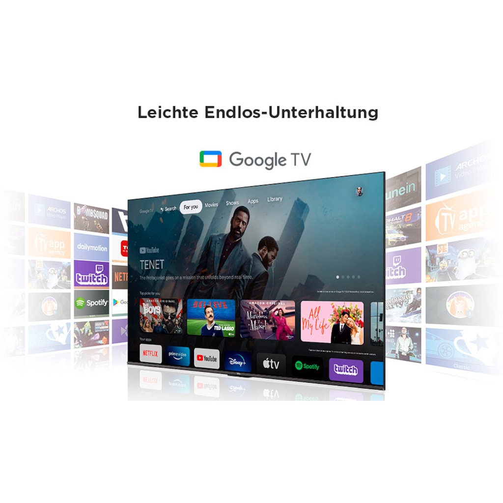 TCL LED-Fernseher »75P731X1«, 189 cm/75 Zoll, 4K Ultra HD, Smart-TV-Google TV, HDR Premium, Dolby Atmos, HDMI 2.1, Metallgehäuse