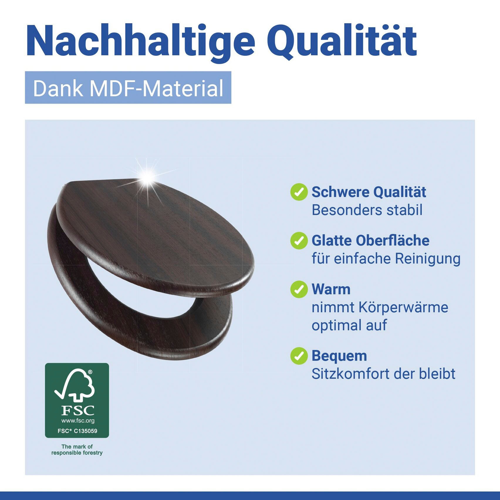 WENKO WC-Sitz »Wenge« Mit Absenkautomatik