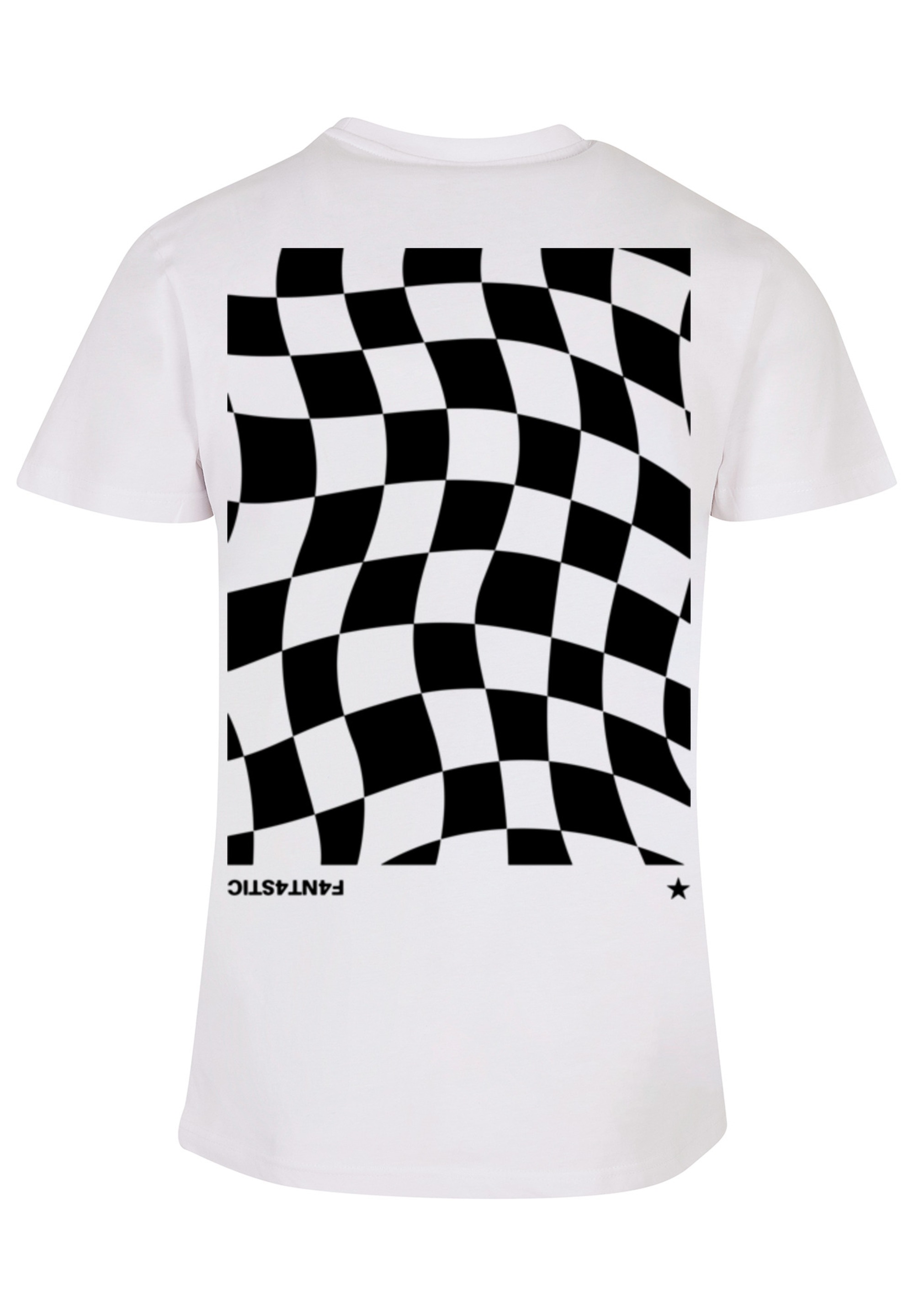 F4NT4STIC T-Shirt »Wavy Schach Muster«, Print
