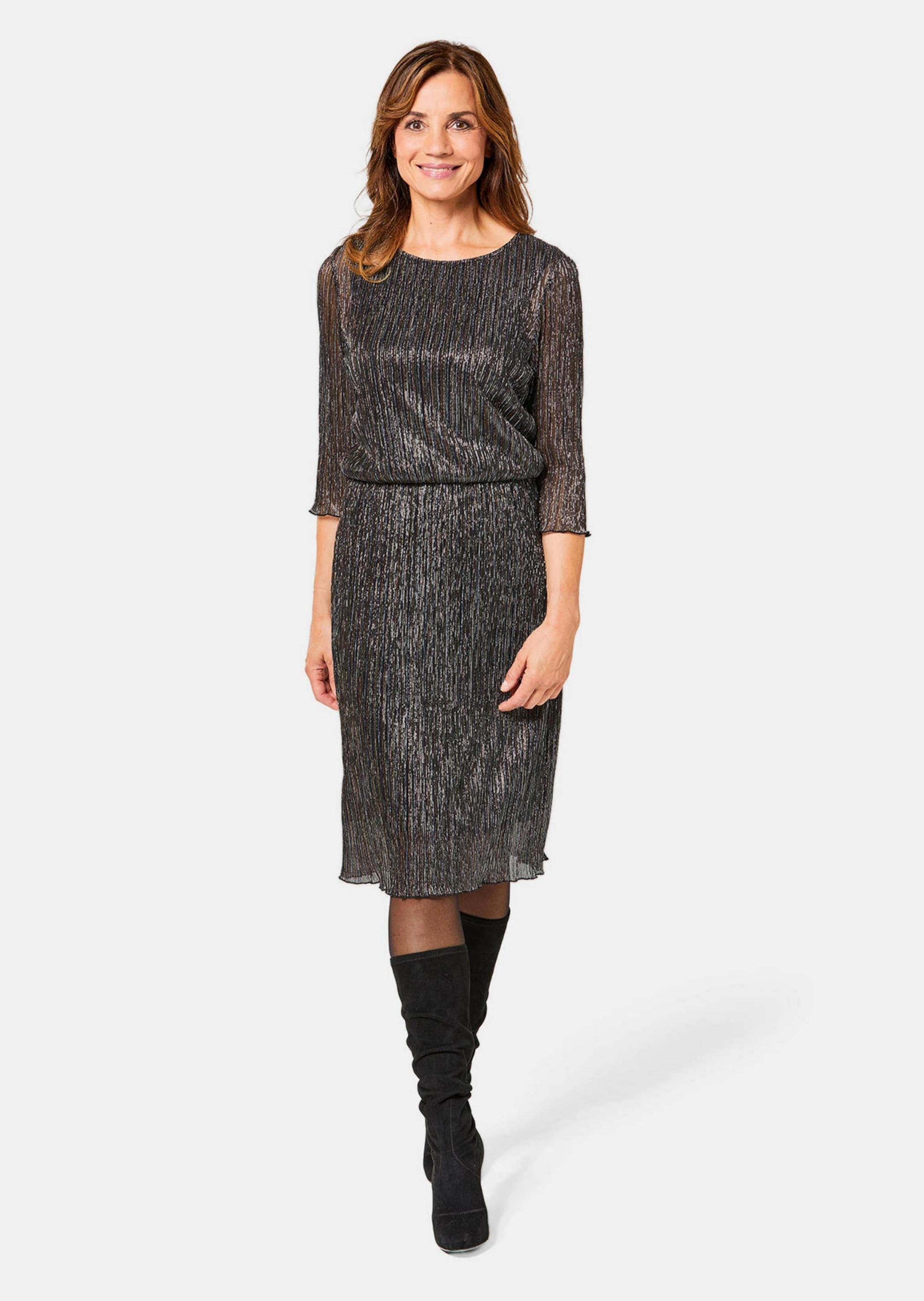 GOLDNER Etuikleid "Figurschmeichelndes Kleid mit festlichem Glanz" günstig online kaufen