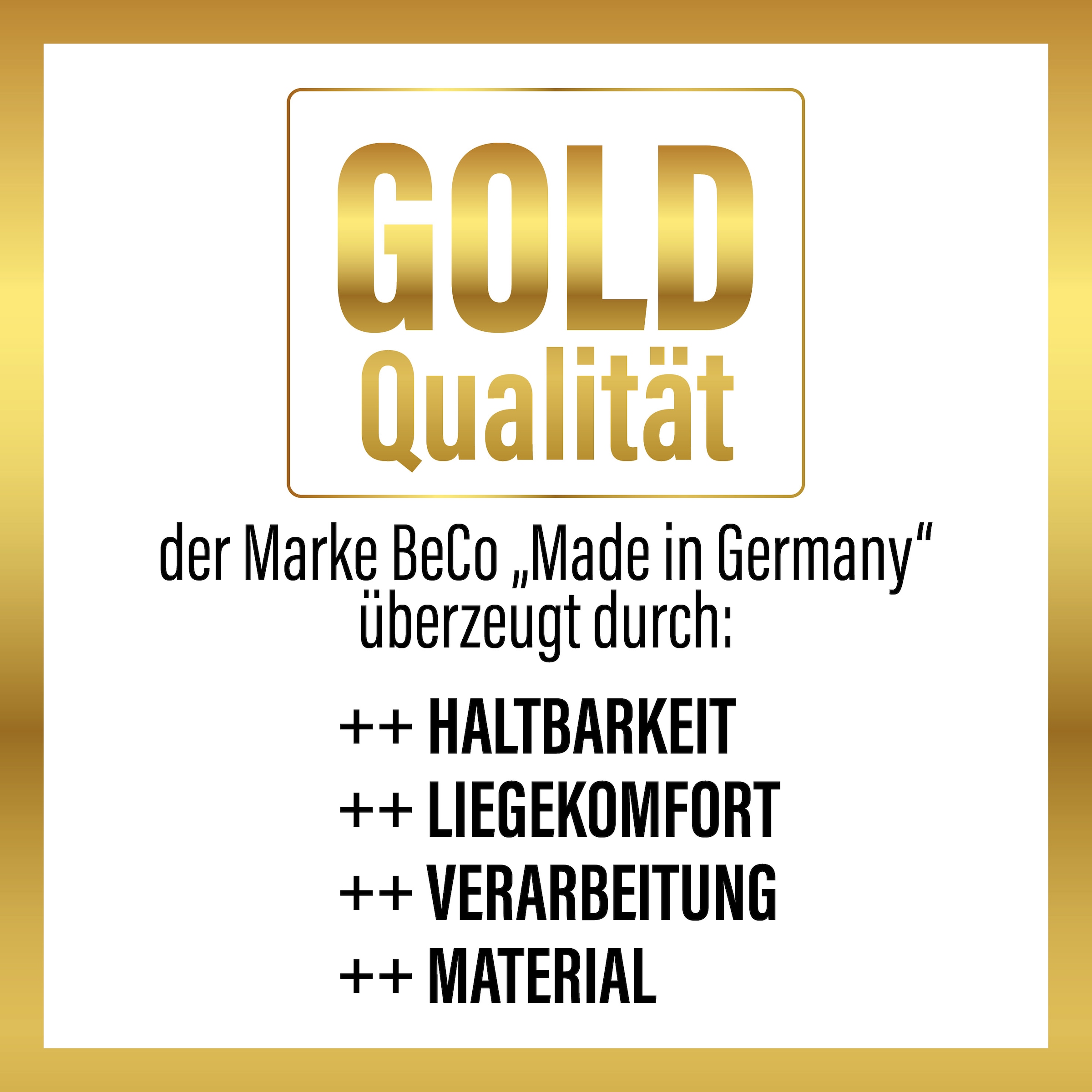 Beco Hybridschaum-Matratze »Feel Like Latex ONE KS - GOLD, Matratze 90x200 cm, 140x200 cm und mehr« 21 cm hoch 1 Stk. tlg. Ergonomischer Hybridschaum mit komfortabler Feel Like Latex Auflage