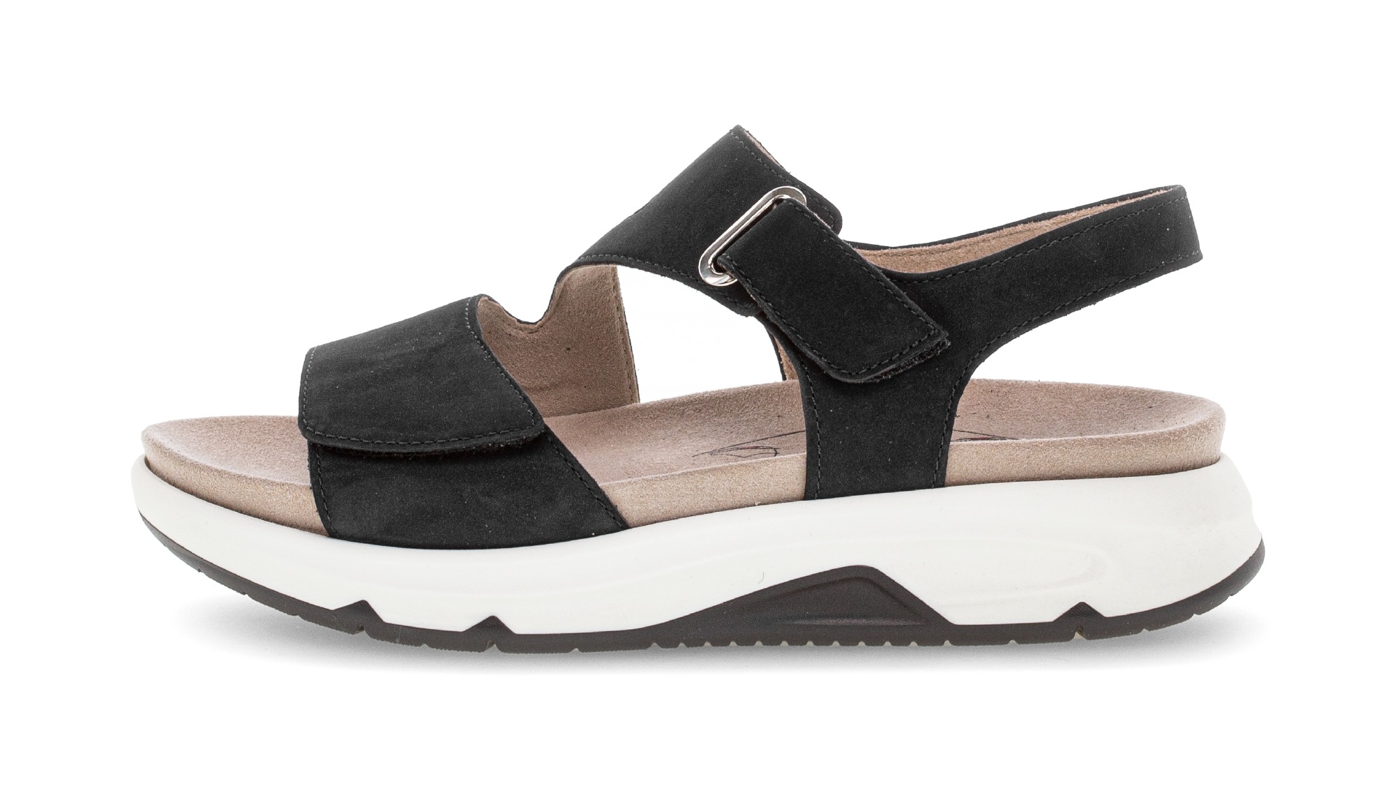 Thumbnail - rollingsoft Sandalette Keilabsatz, Rimechensandale mit Klettverschlüssen, G-Weite