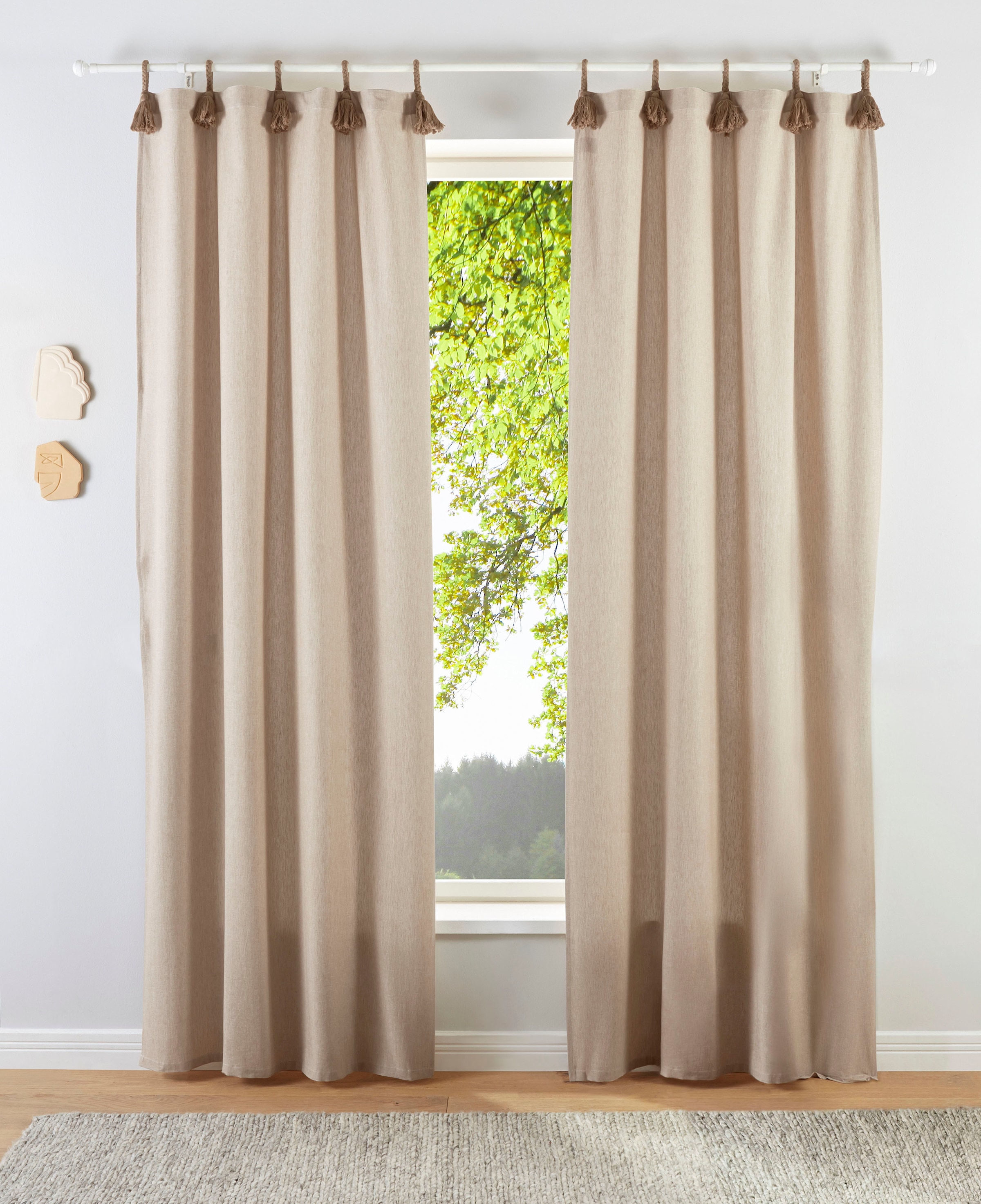 LeGer Home by Lena Gercke Gardine "Jada" Schlaufen 1 Stk. tlg. blickdicht, günstig online kaufen