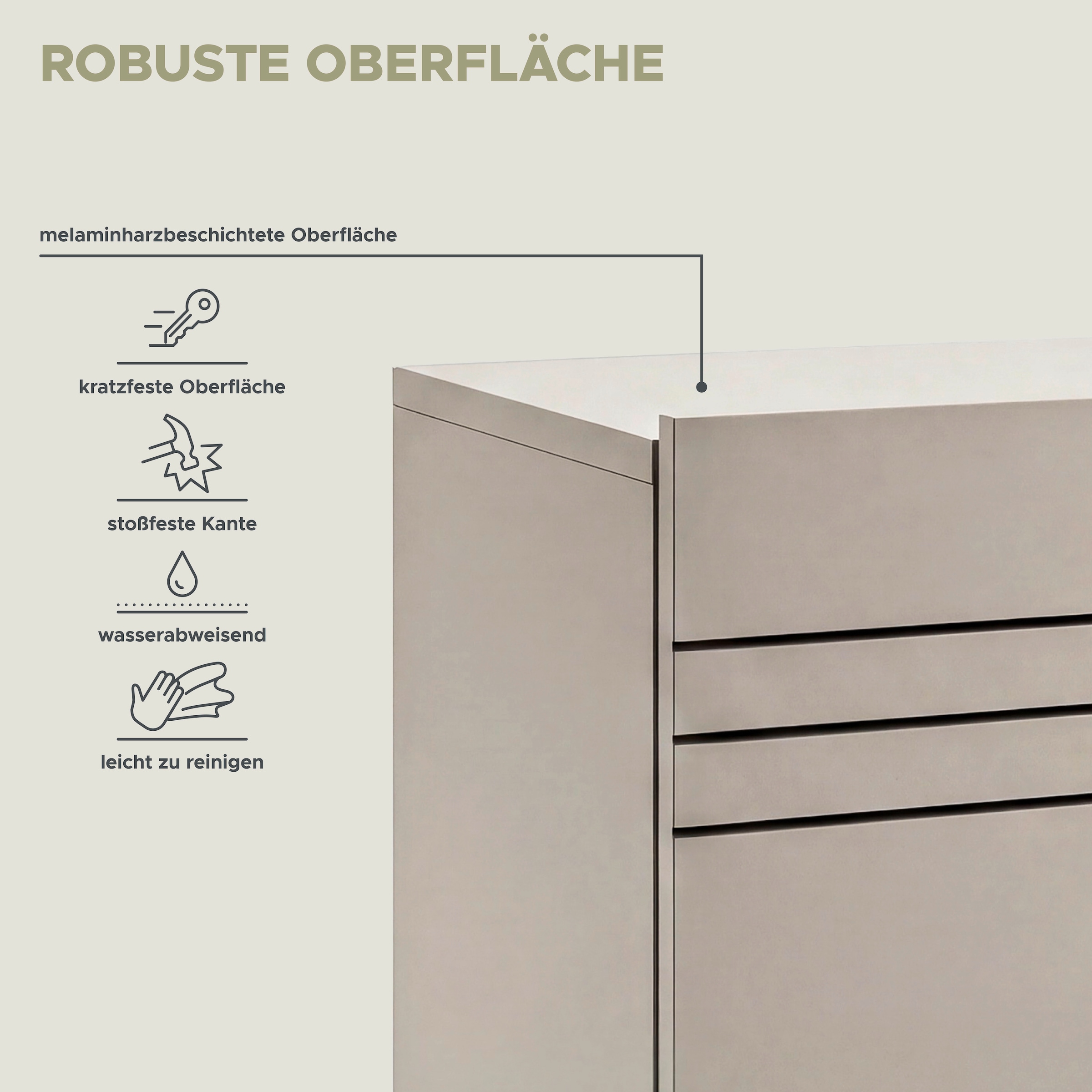 OTTO home Lowboard »SPIAGGIA, Breite 45cm, stehend & hängend montierbar, 1 Fach, 1 Klappe« TV-Möbel, TV-Schrank, TV-Lowboard, Mediaboard