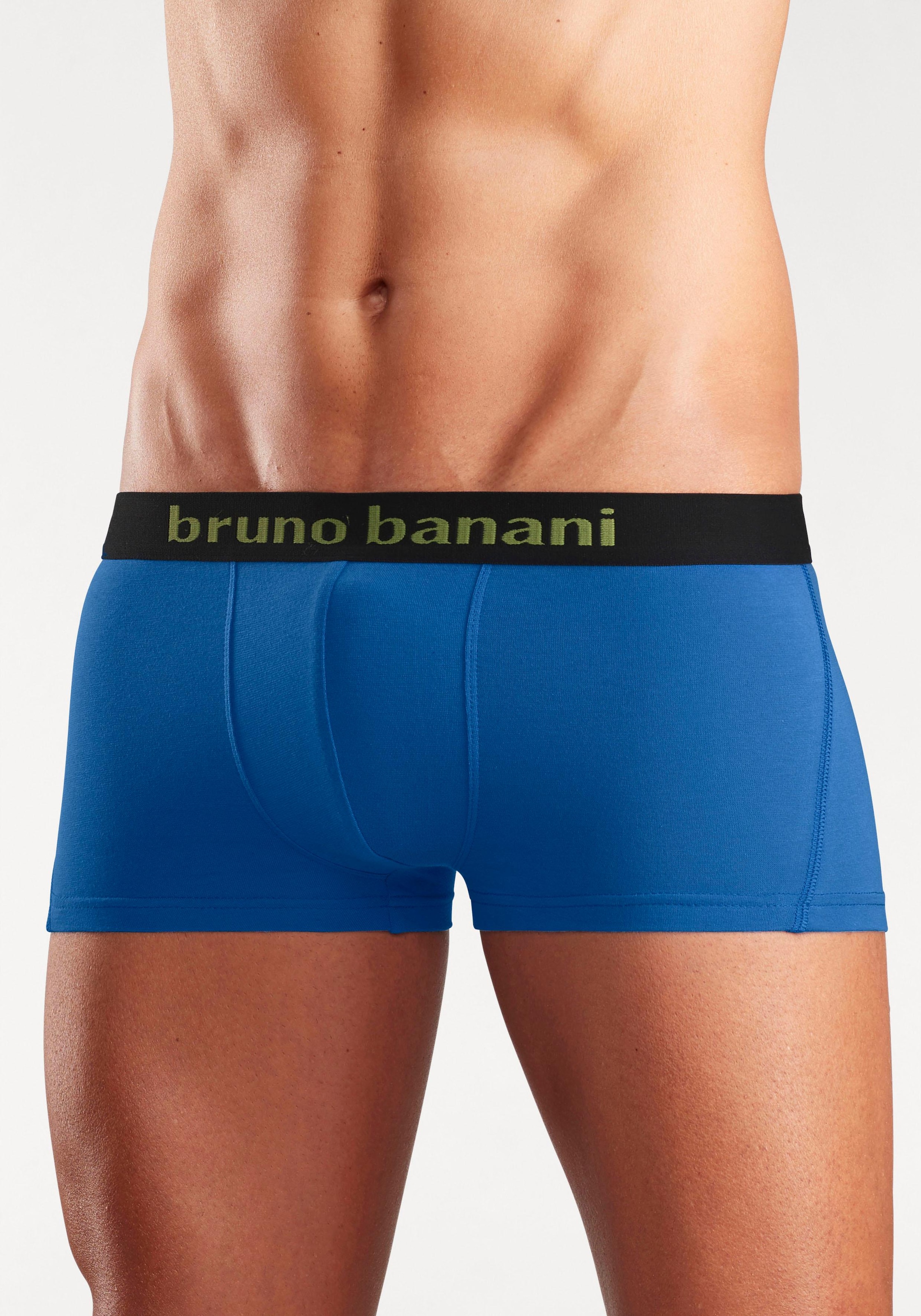 Bruno Banani Boxershorts, (Packung, 4 St.), in Hipster-Form mit Logo Webbund