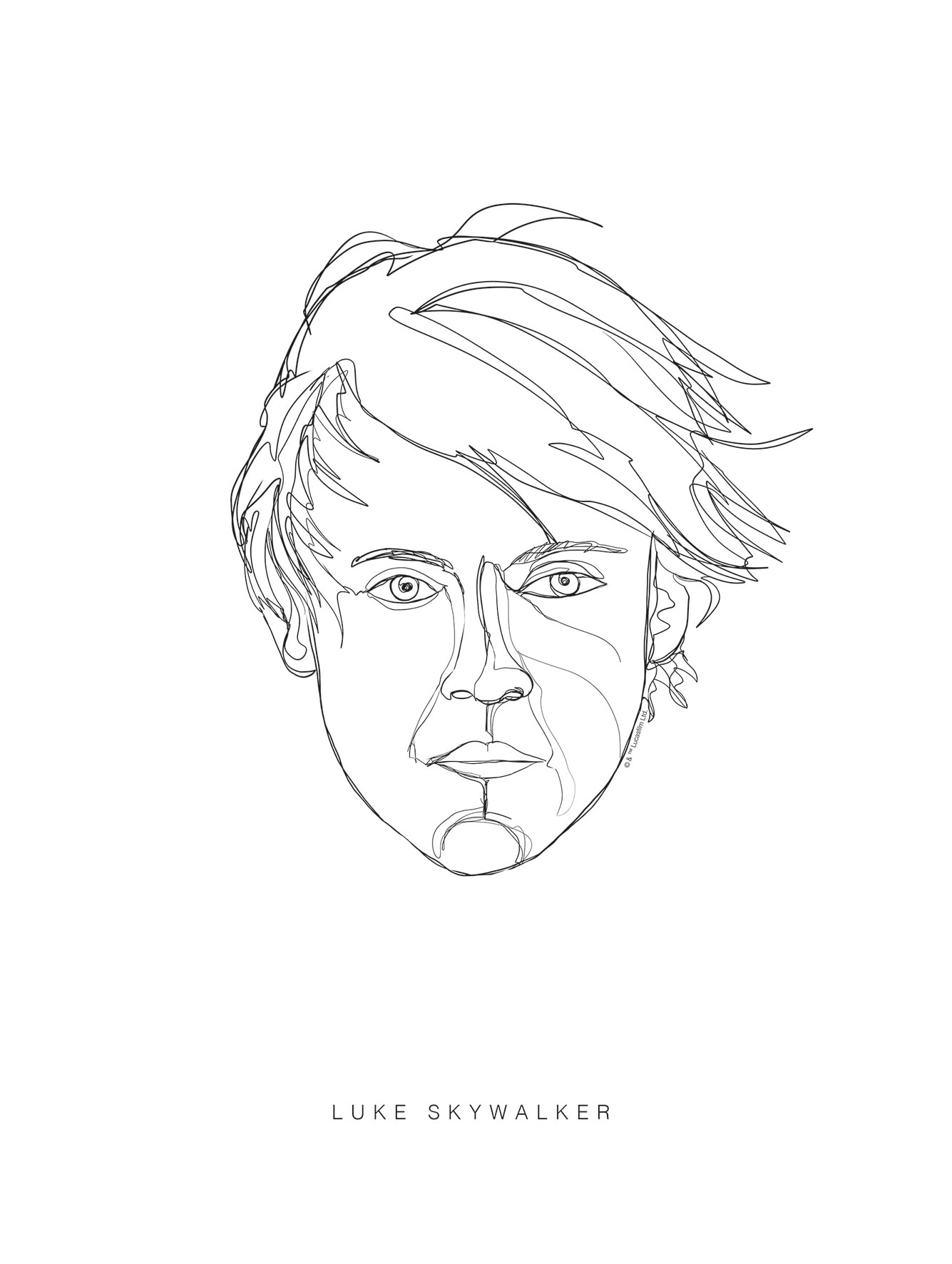 Komar Bild "Star Wars Classic Force Faces Luke" Star Wars 1 Stk. tlg. Wandb günstig online kaufen