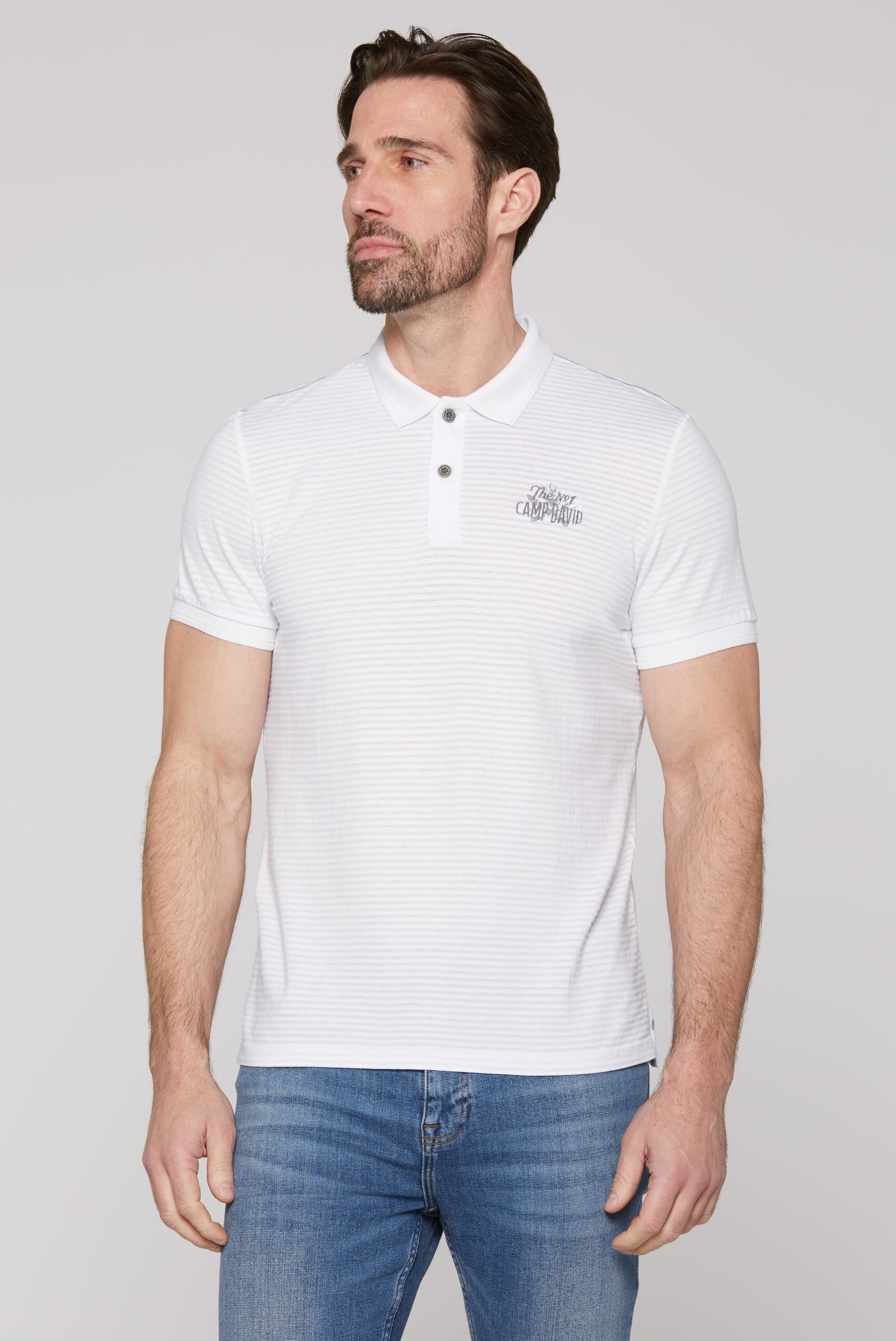 CAMP DAVID Poloshirt, mit großem Rücken-Print günstig online kaufen