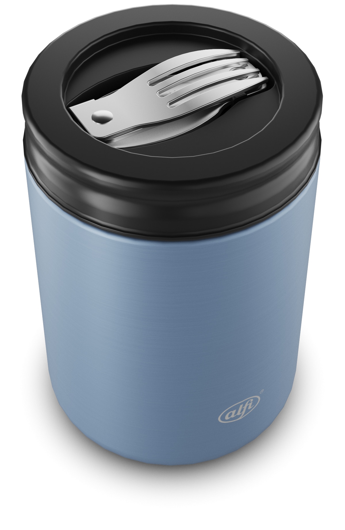 Alfi Thermobehälter »ISO FOOD MUG, Thermobehälter für Essen, spülmaschinenfest«, (1 tlg.), 0,35l, 5h heiß & 10h kalt, dicht & auslaufsicher, mit Göffel
