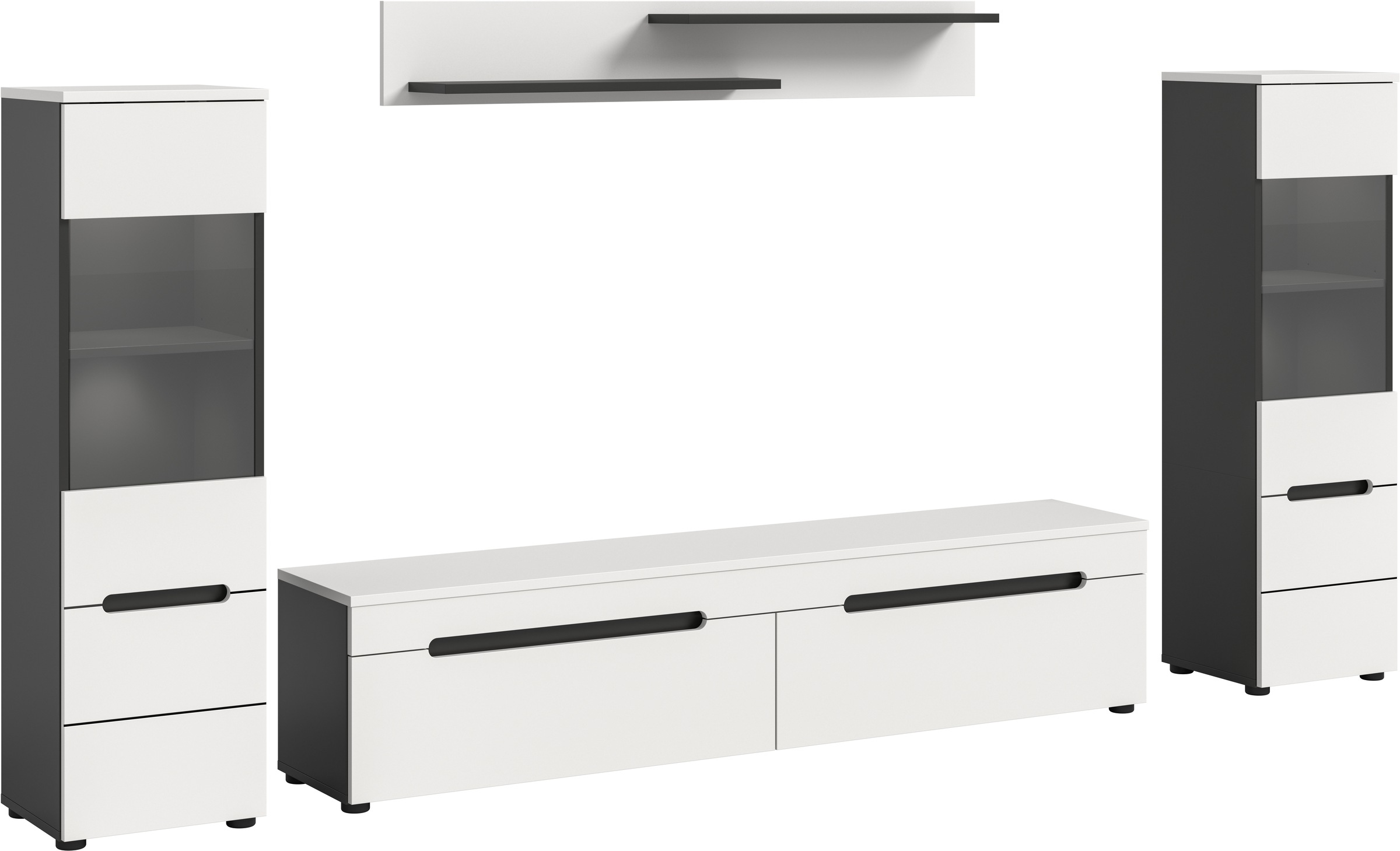 INOSIGN Wohnwand "REHAT, TOPSELLER, 4-teilig, inkl. Beleuchtung, stehend od günstig online kaufen