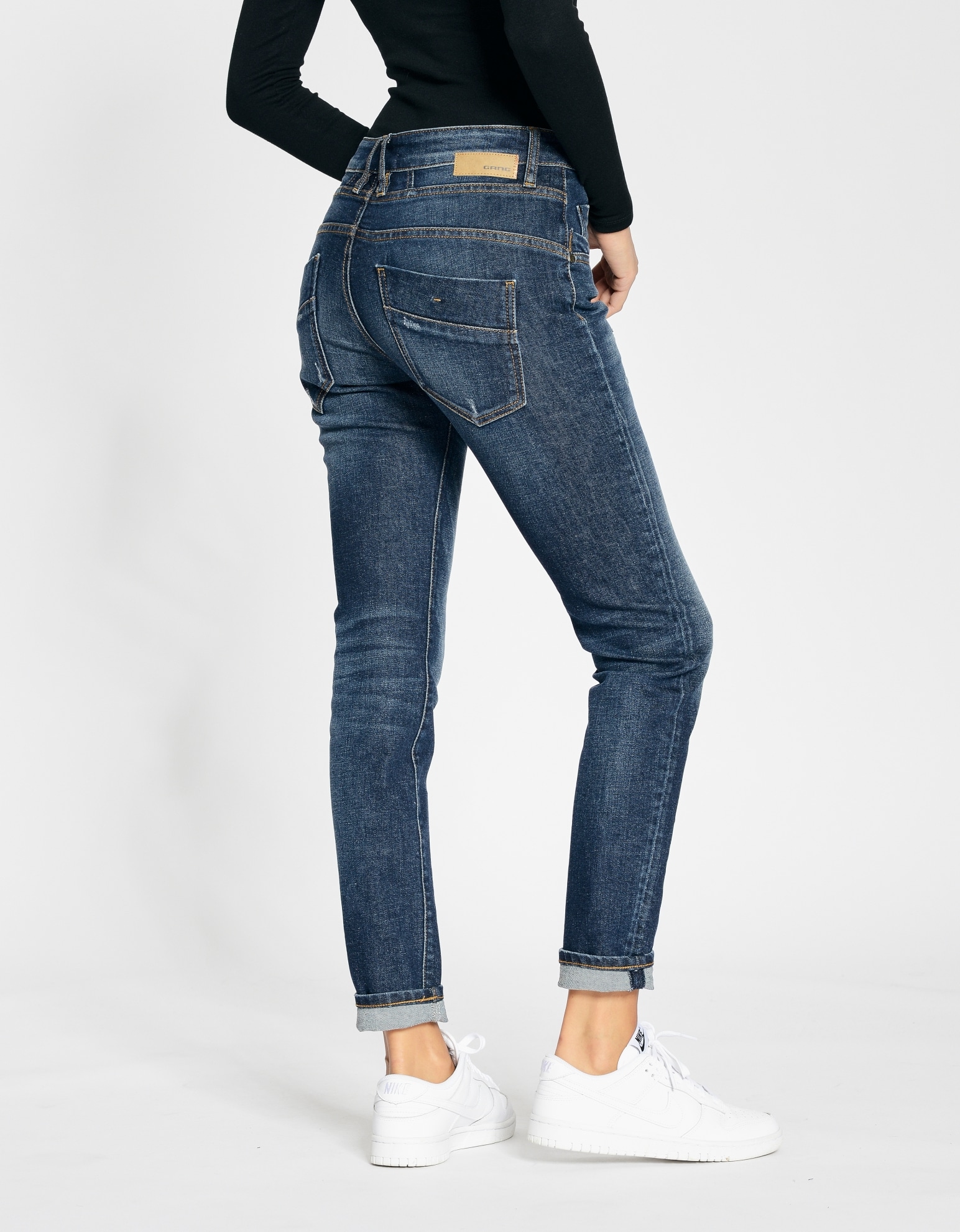 GANG Relax-fit-Jeans "94GERDA", mit halb offener Knopfleiste günstig online kaufen