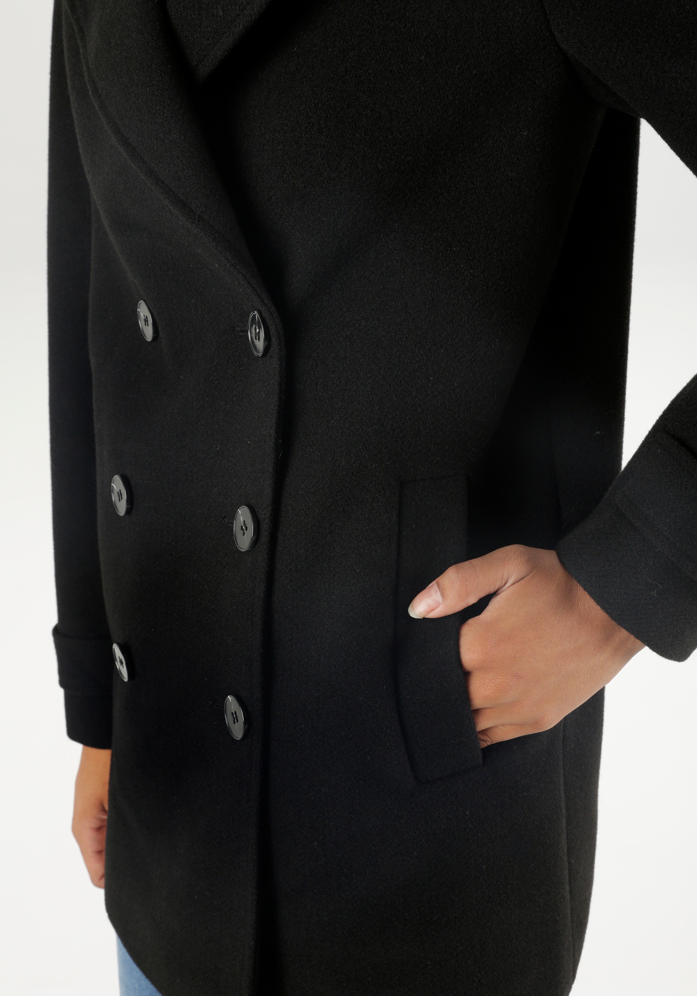 Thumbnail - Aniston SELECTED Cabanjacke ohne Kapuze mit breitem Reverskragen