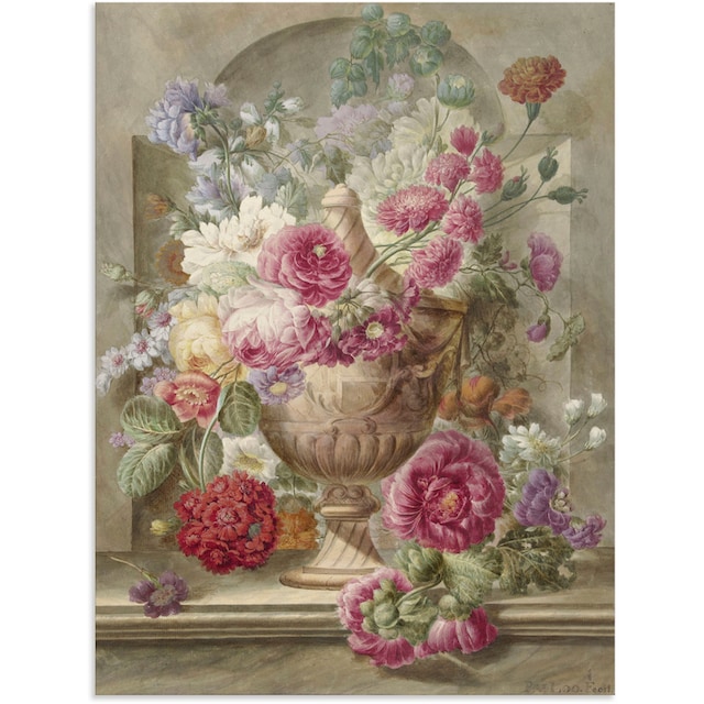 Artland Wandbild »Vase mit Blumen.«, Arrangements, (1 St.), als Alubild,  Leinwandbild, Wandaufkleber oder Poster in versch. Größen kaufen | BAUR