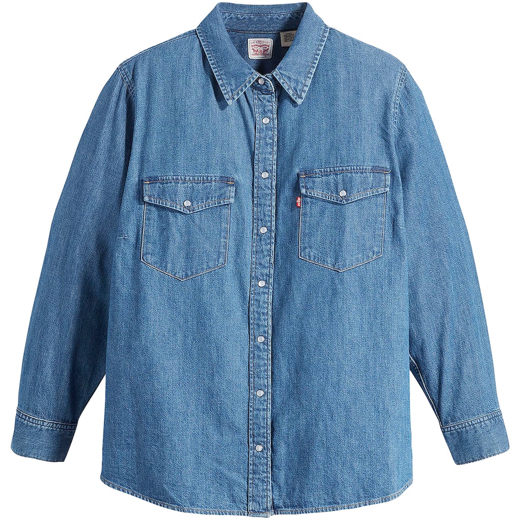 Levi's® Plus Jeansbluse »ESSENTIAL WESTERN«, mit zwei Brusttaschen und Druckknöpfen