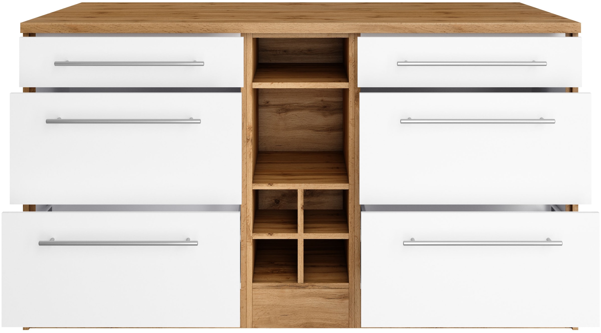 HELD MÖBEL Kücheninsel »Wien«, Breite 153 cm, MDF-Fronten, Flaschenregal