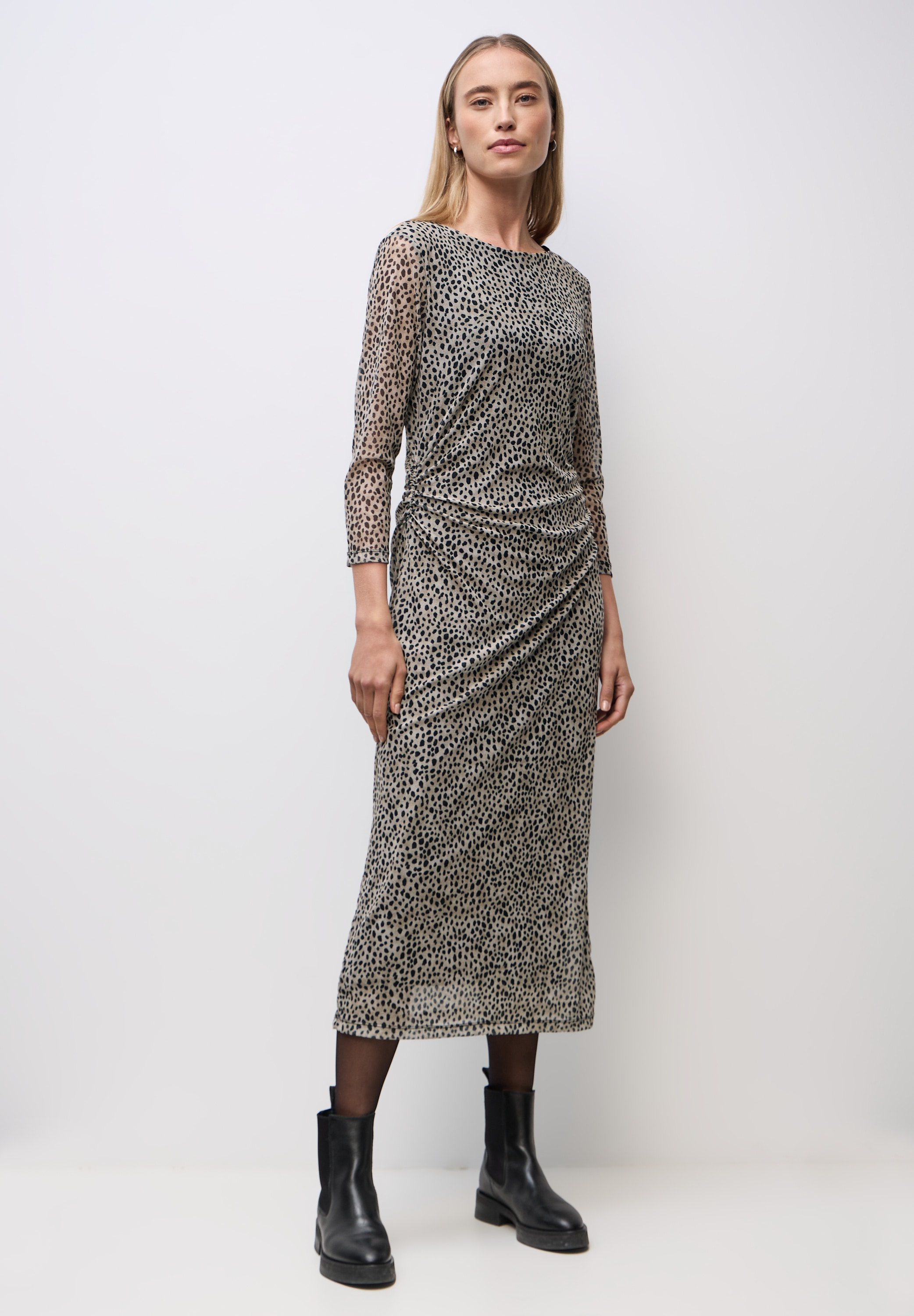 STREET ONE Midikleid Ohne Taschen mit Leo-Muster günstig online kaufen