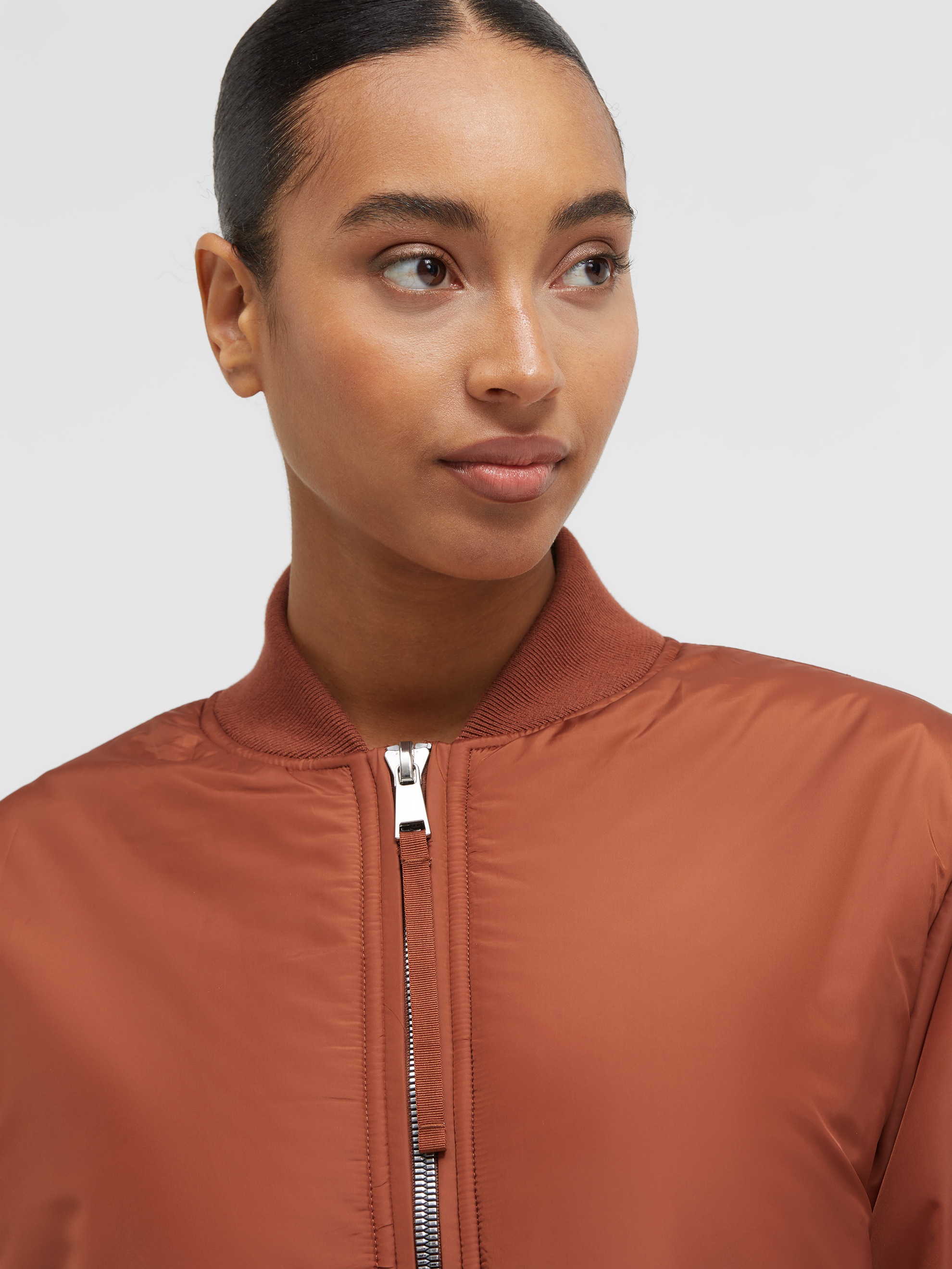 SENSES.THE LABEL Langjacke ohne Kapuze mit Zwei-Wege-Reißverschluss