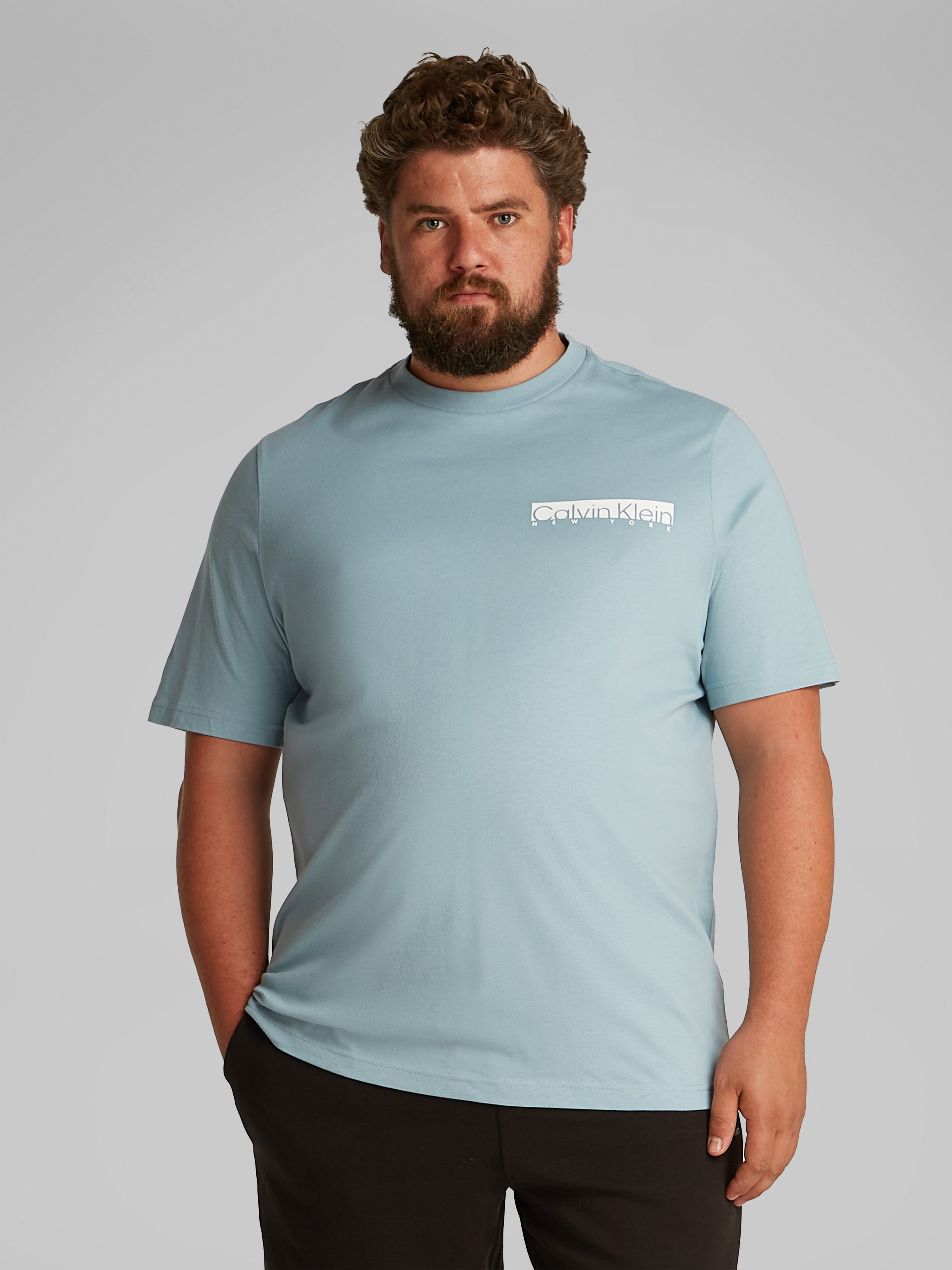 Calvin Klein Big&Tall Rundhalsshirt "BT NY CHEST BOX LOGO T-SHIRT", in Groß günstig online kaufen