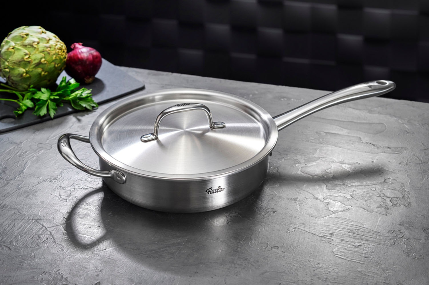 Fissler Bratpfanne »Fissler M5 Pro-Ply®, Edelstahl-Pfanne« Edelstahl 18/10 5-lagiges Mehrschichtmaterial für präzise Temperaturkontrolle