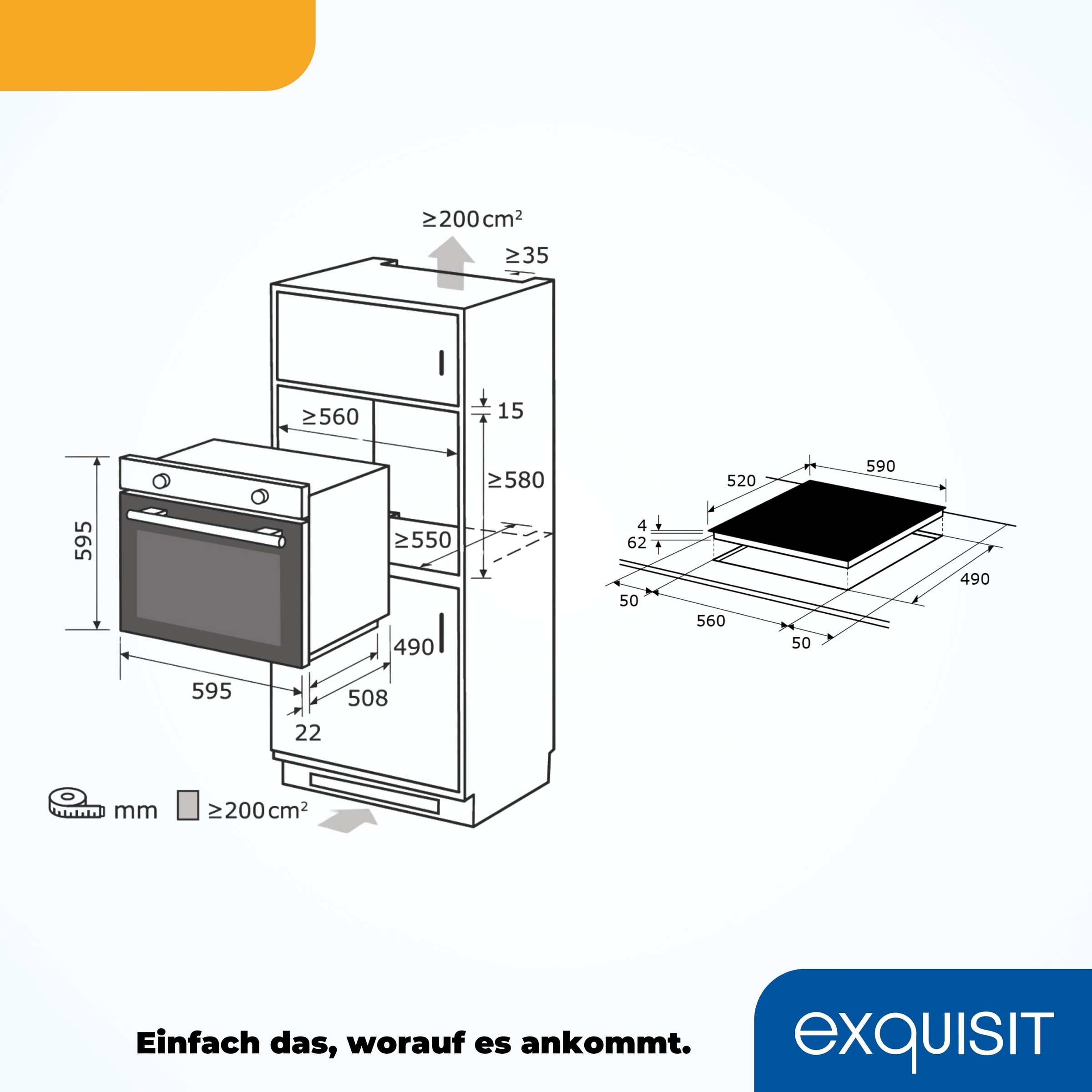 exquisit Backofen-Set »EBE 65-1 H«