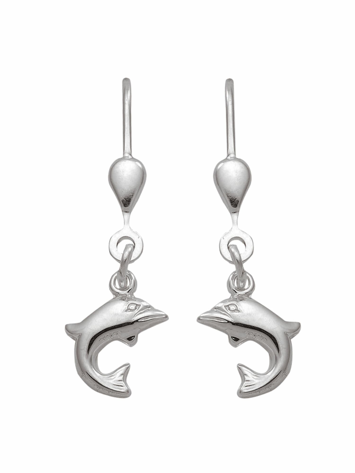 Paar Ohrhänger »1 Paar 925 Silber Ohrringe / Ohrhänger Delphin«, 925 Sterling Silber...