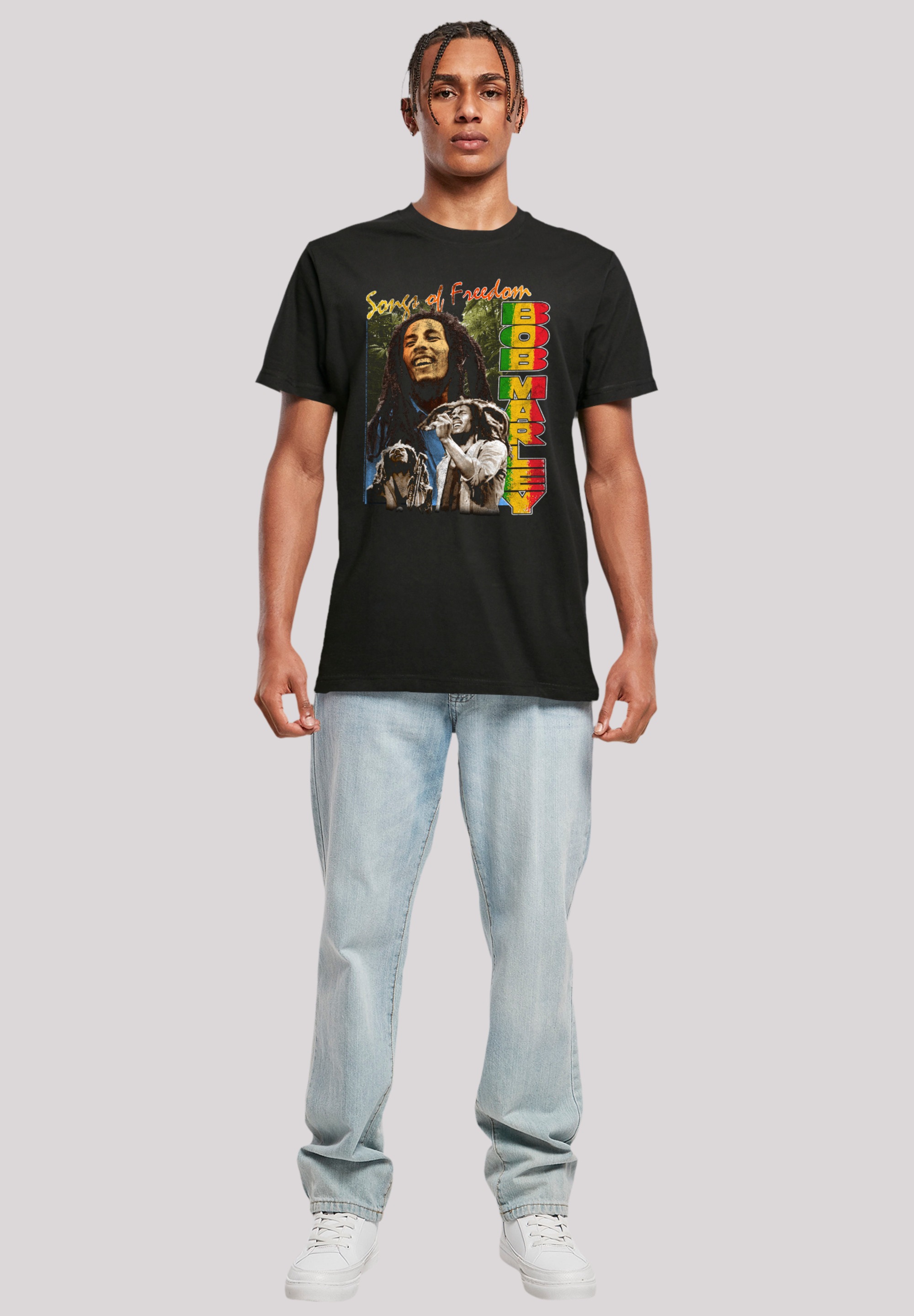 F4NT4STIC T-Shirt »Bob Marley Freedom Vintage Reggae Music«, Premium Qualität, Musik, By Rock Off