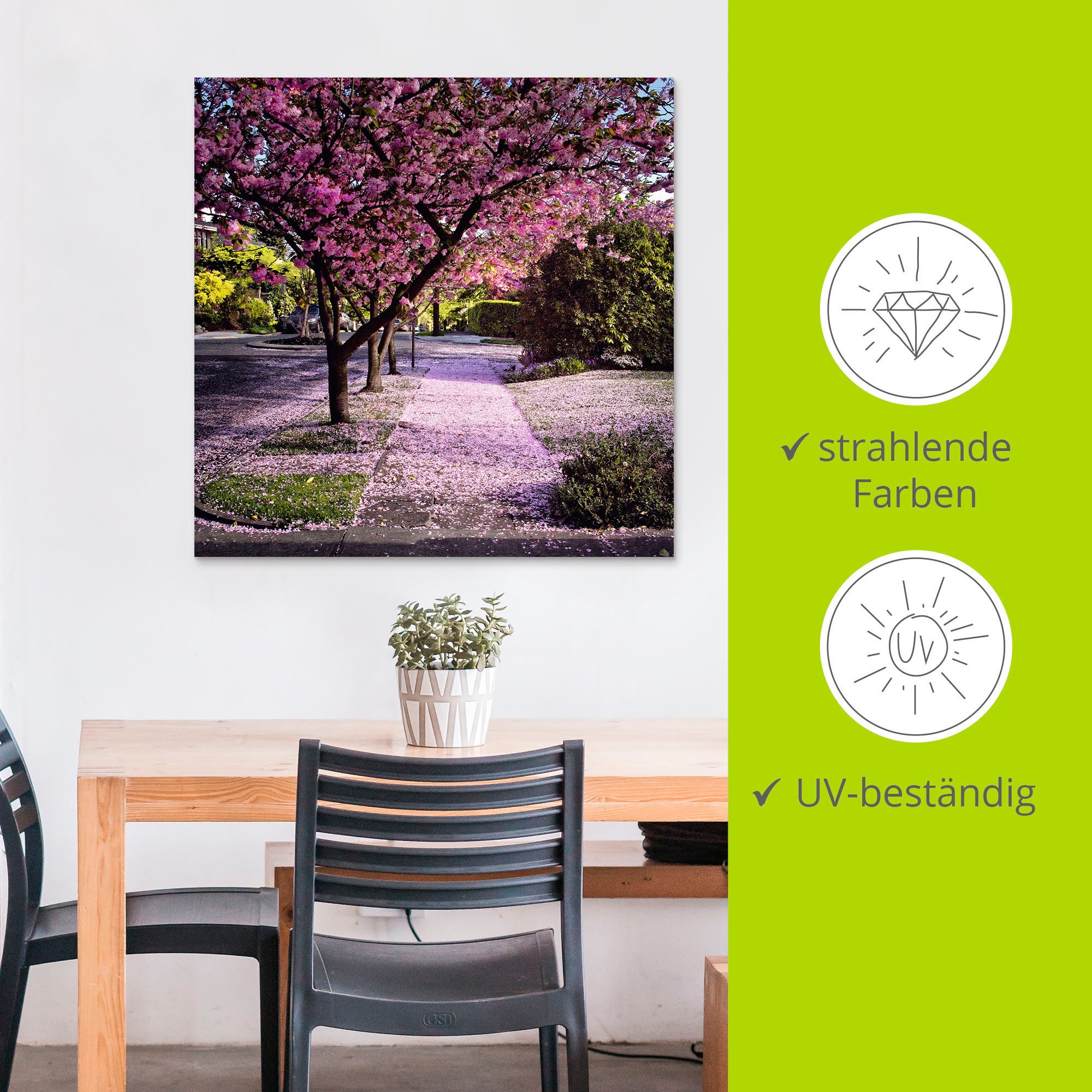 Artland Wandbild »Fallende Blütenblätter«, Bäume, (1 St.), als Alubild, Outdoorbild, Leinwandbild, Poster in verschied. Größen