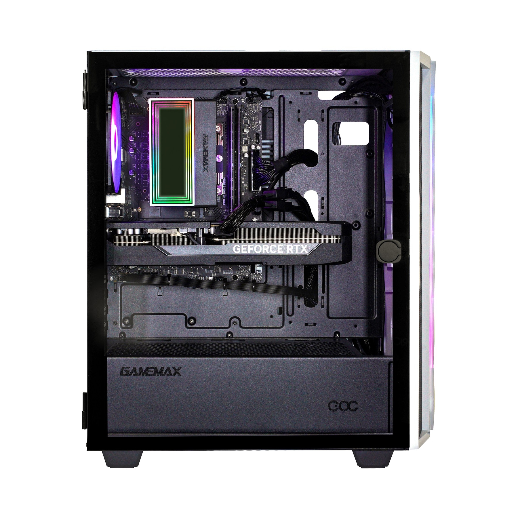 GAMEMAX Gaming-PC-Komplettsystem »MegaDeal Diamond WT SET2641«, (inkl. Maus & Tastatur), Windows 11 + MSI PRO MP273A Monitor, 69cm (27")